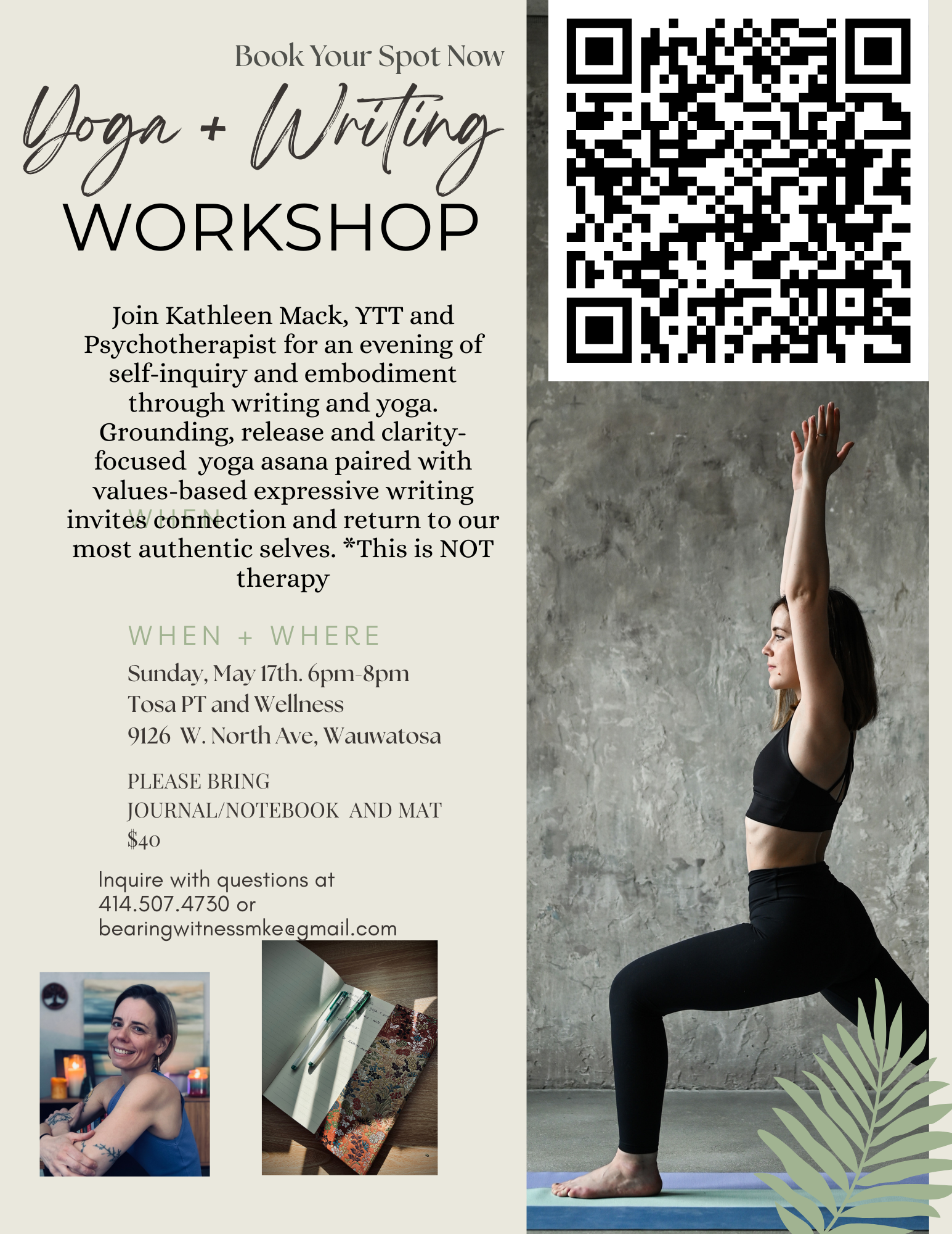Yoga + Writing Workshop