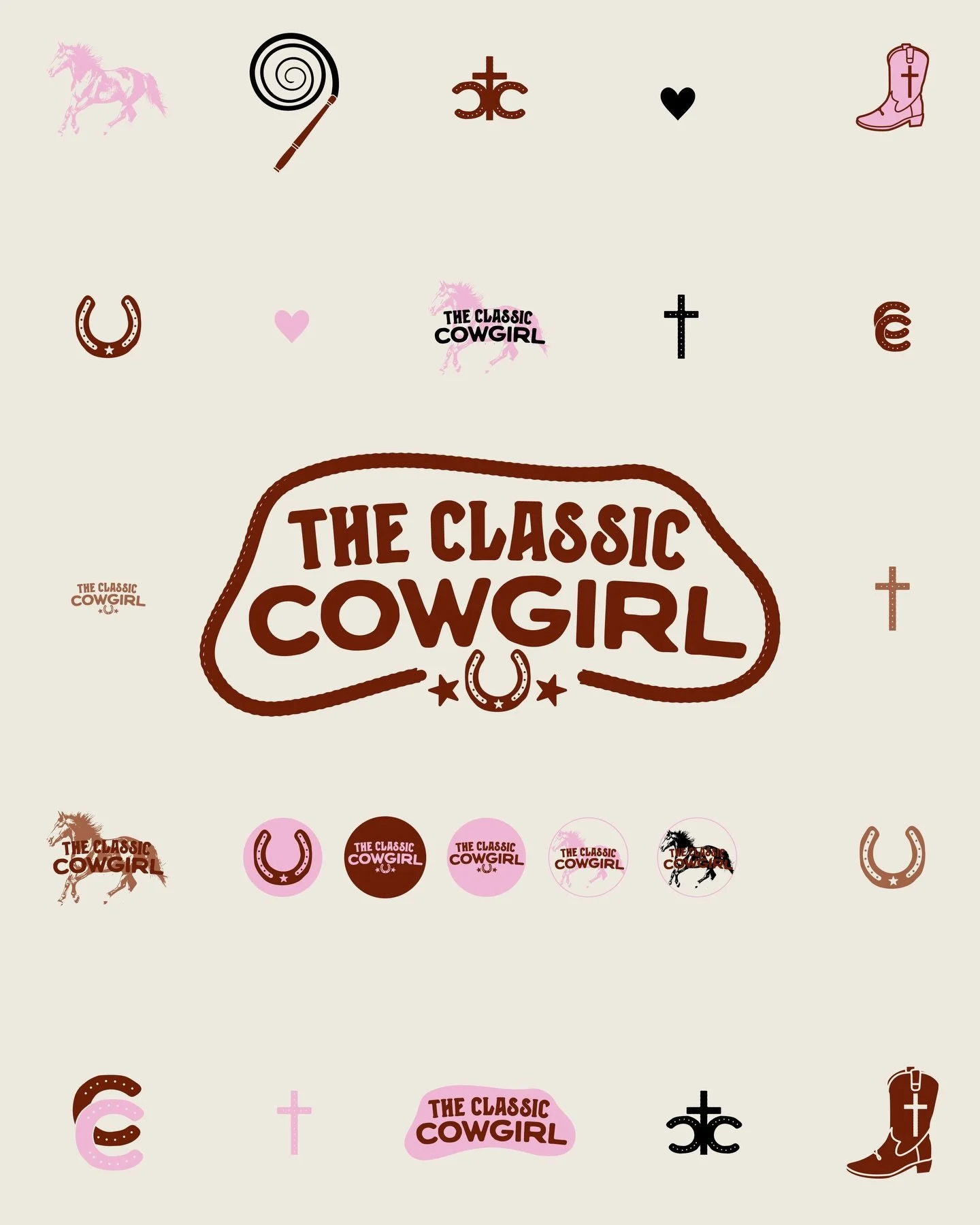 Long live cowgirls 🤍🐴 ✨ 

New Year New Branding for @theclassiccowgirl 

Western Clothing Jewelry and accessories inspired by Florida Cowboys and Ranch land

So many cute marks, to choose from 🥹🤍

this was a fun one, thank you so much Jackie! So 