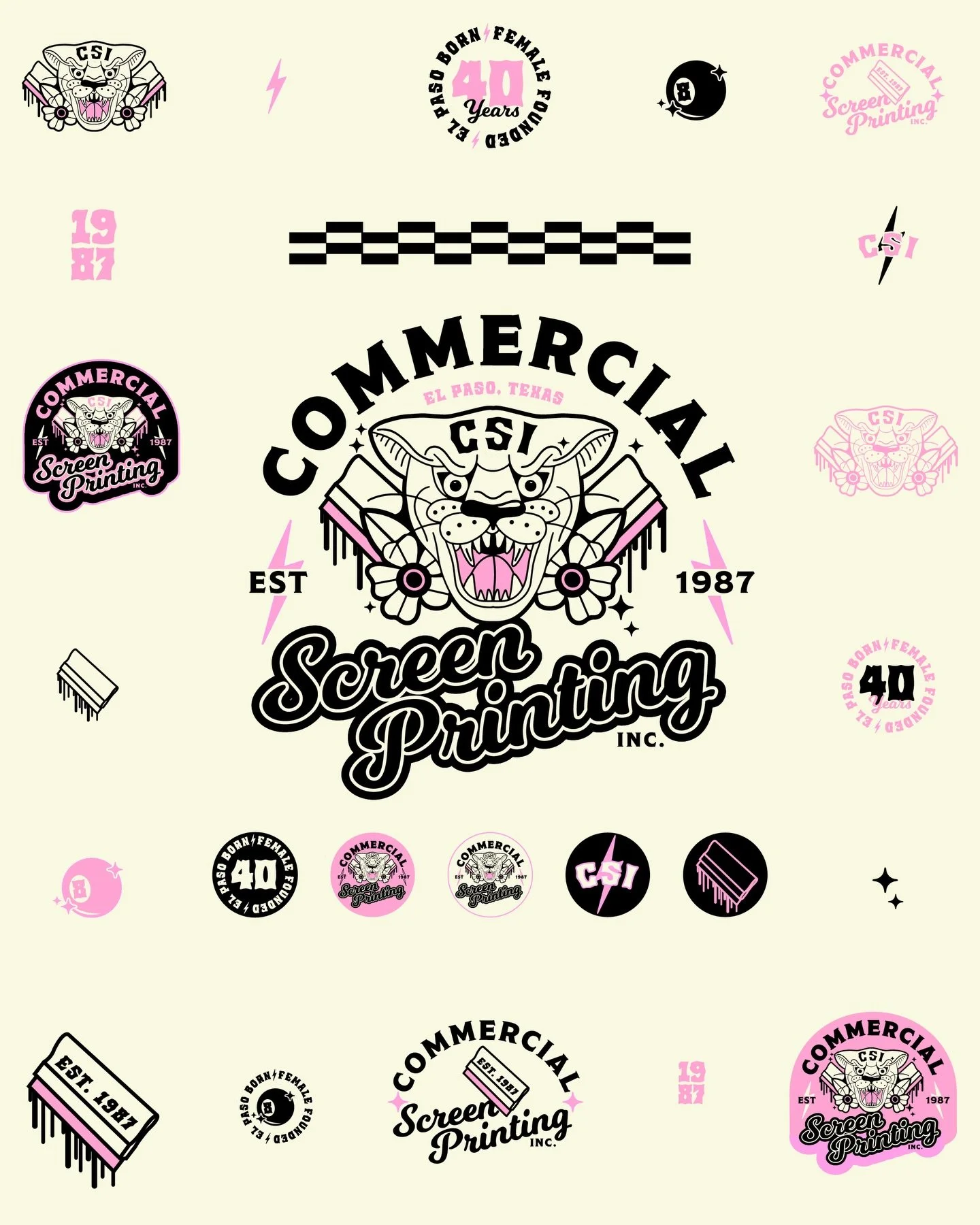 Make Dope Stuff 🩷 🐅 ✨

El Paso Born, Female Founded 💪 @cmrlscreenprinting is celebrating 40 years in business and wanted a bit of a facelift to commemorate 🎉 

The way I am OBSESSED with all of their flash sheets, and the little squeegee? 🥹 *che