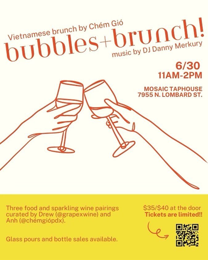 Just a reason for us to start drinking earlier. 

We ran a random popup last month and sold out in an hour and a half with not much seating. So we decided to run it back @mosaictaphouse with more seating. 

Tickets are limited, so make sure you get i