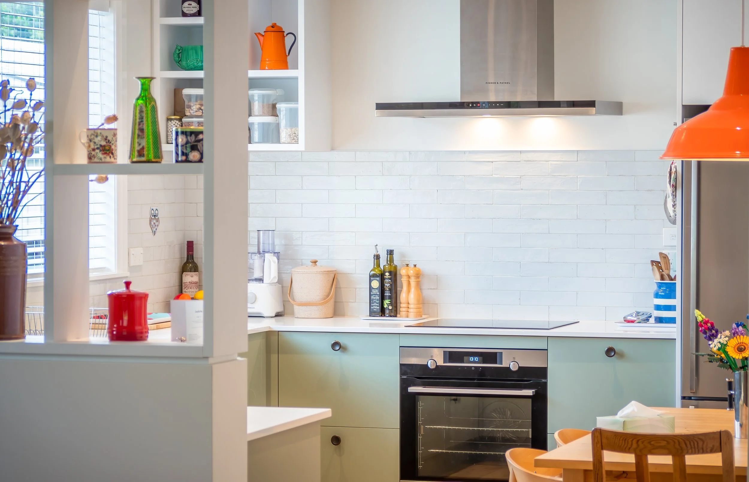 Funky Udpdated Kitchen Bright, Funky Retro Kitchen