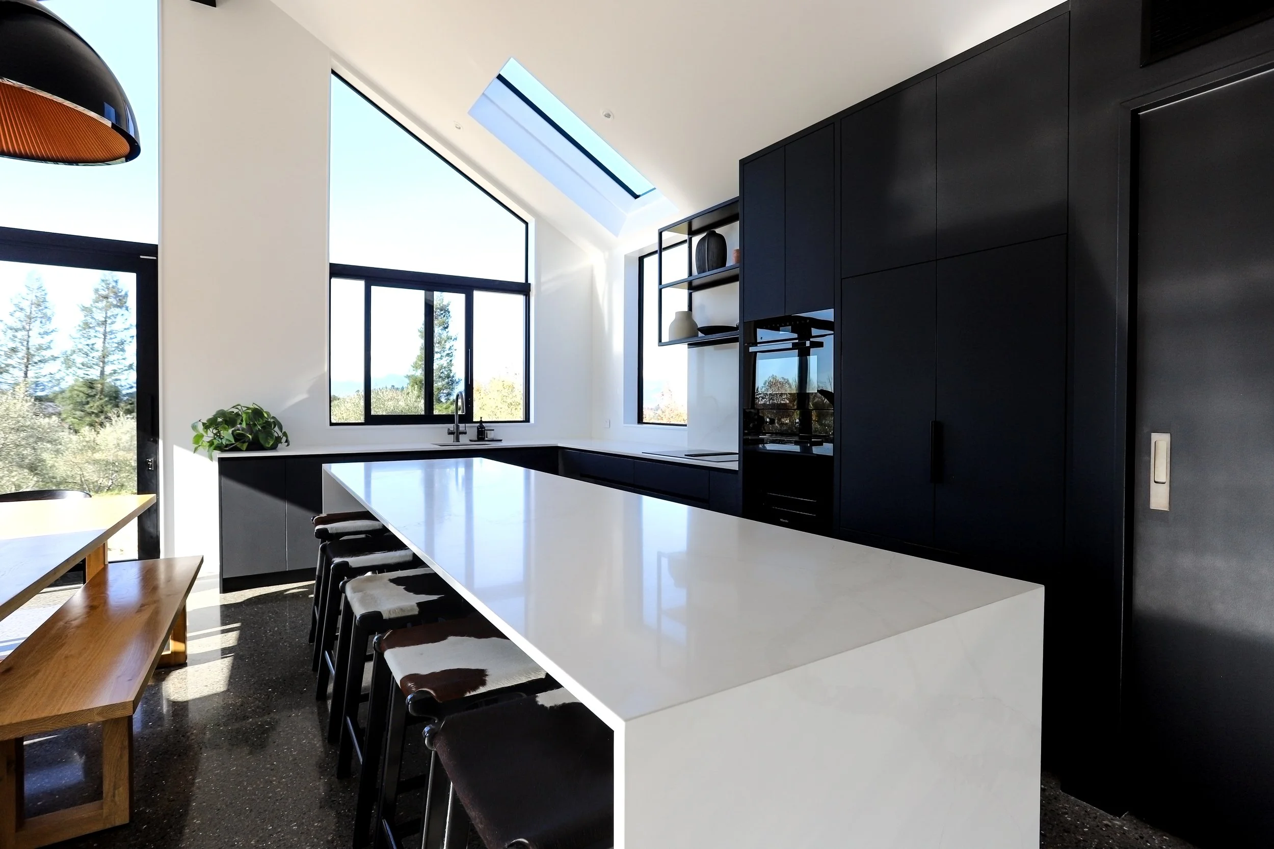 Custom joinery for a new build in the Redwood Valley, by The Custom Space