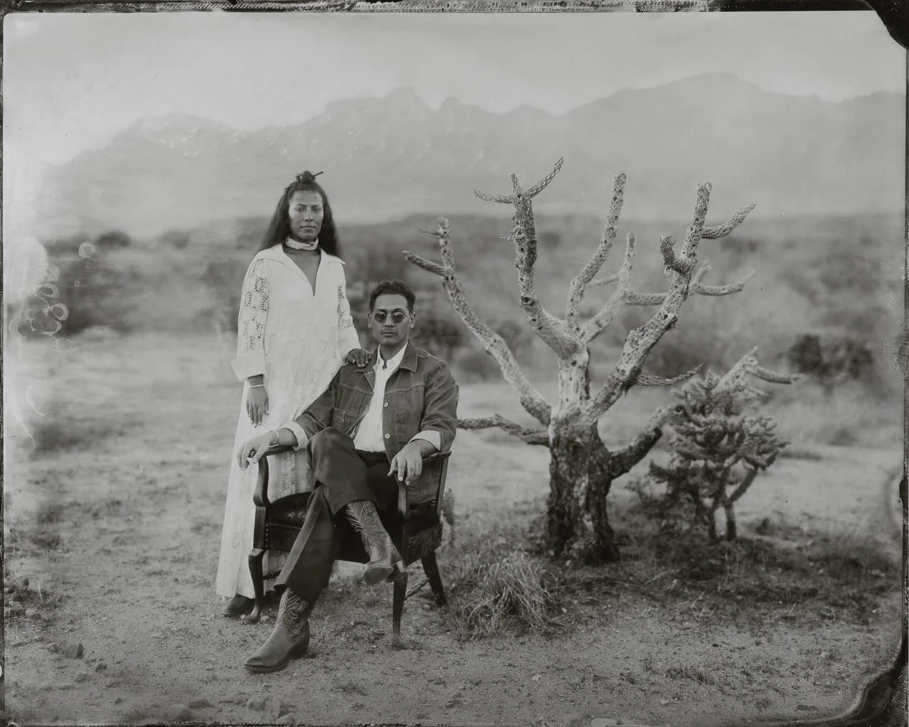 Shawnee and Ray from a quiet day under the Santa Catalina Mountains.

8x10 and 5x7 tintypes made in Tucson.