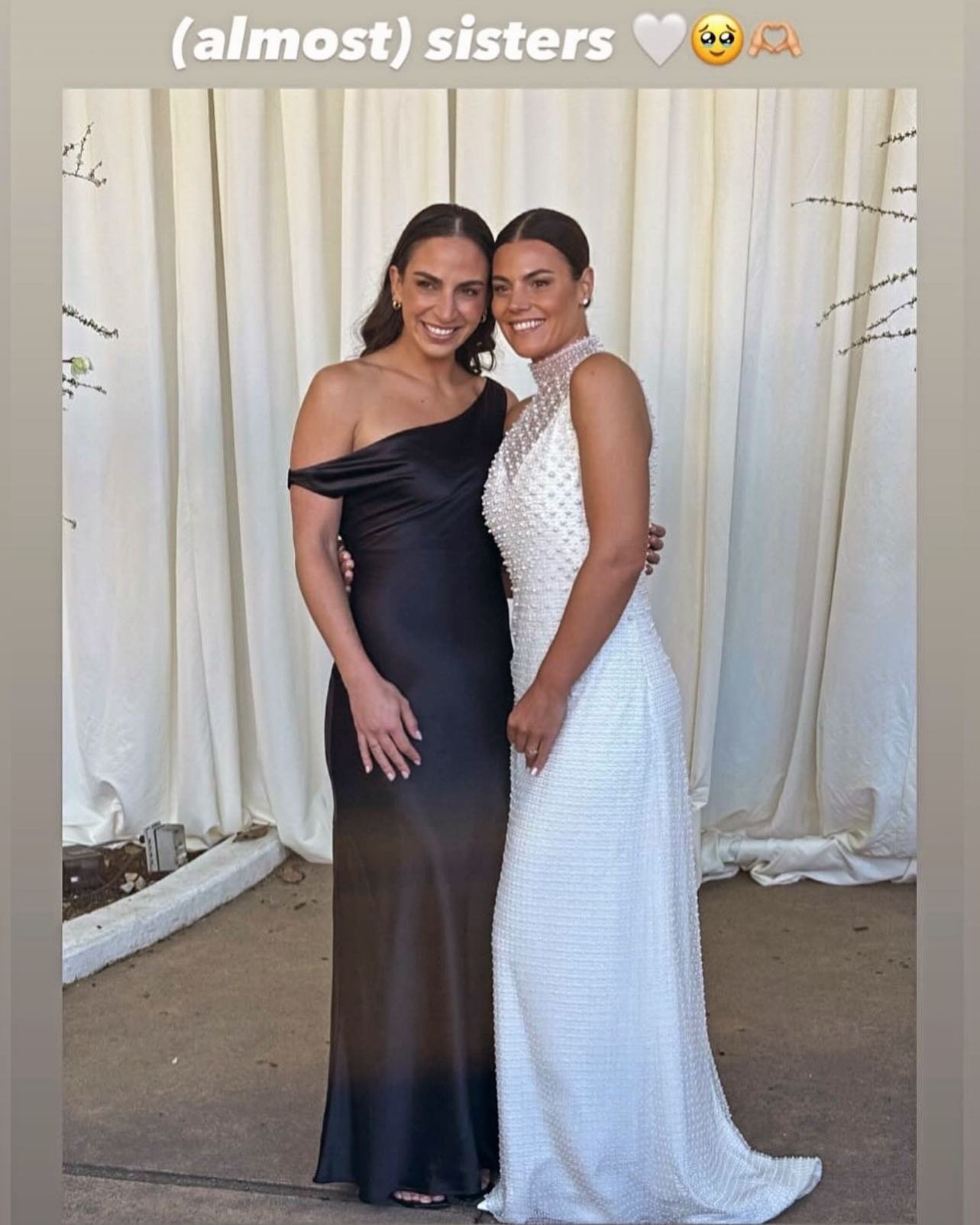 @thefakemarie (love your insta handle!) in her gorgeous bespoke wedding gown with her sister-in-law-to-be @mirandafaithcornejo ❤️
Collaborating with Marie, to design and create her dream gown, was such a pleasure! Stay turned for more photos to come!
