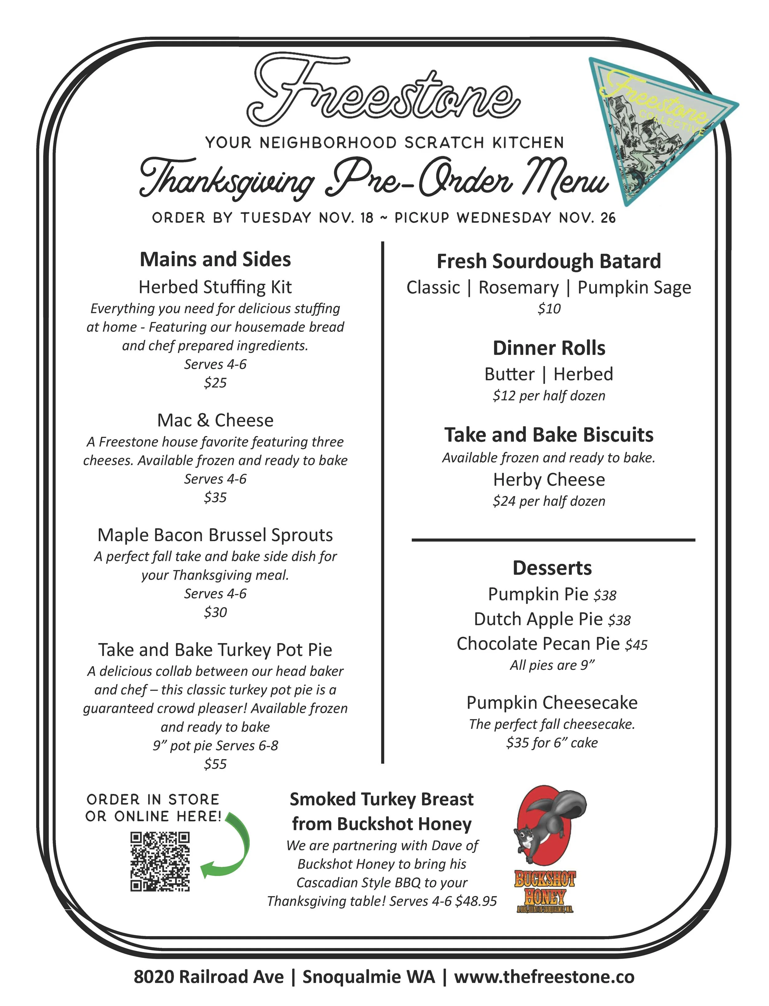 Last day for Thanksgiving Pre-Orders!