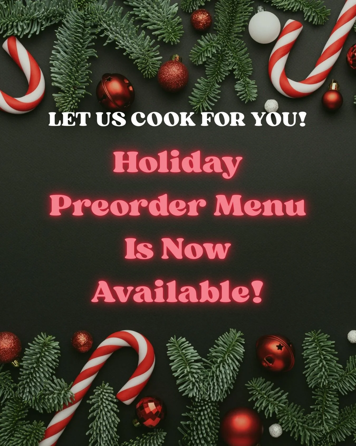 Ease the stress of cooking this holiday ✨ Let us take care of dinner so you can enjoy more time with the people you love.
🎄 Holiday Dinner Preorders close December 18th &mdash; don&rsquo;t miss out!