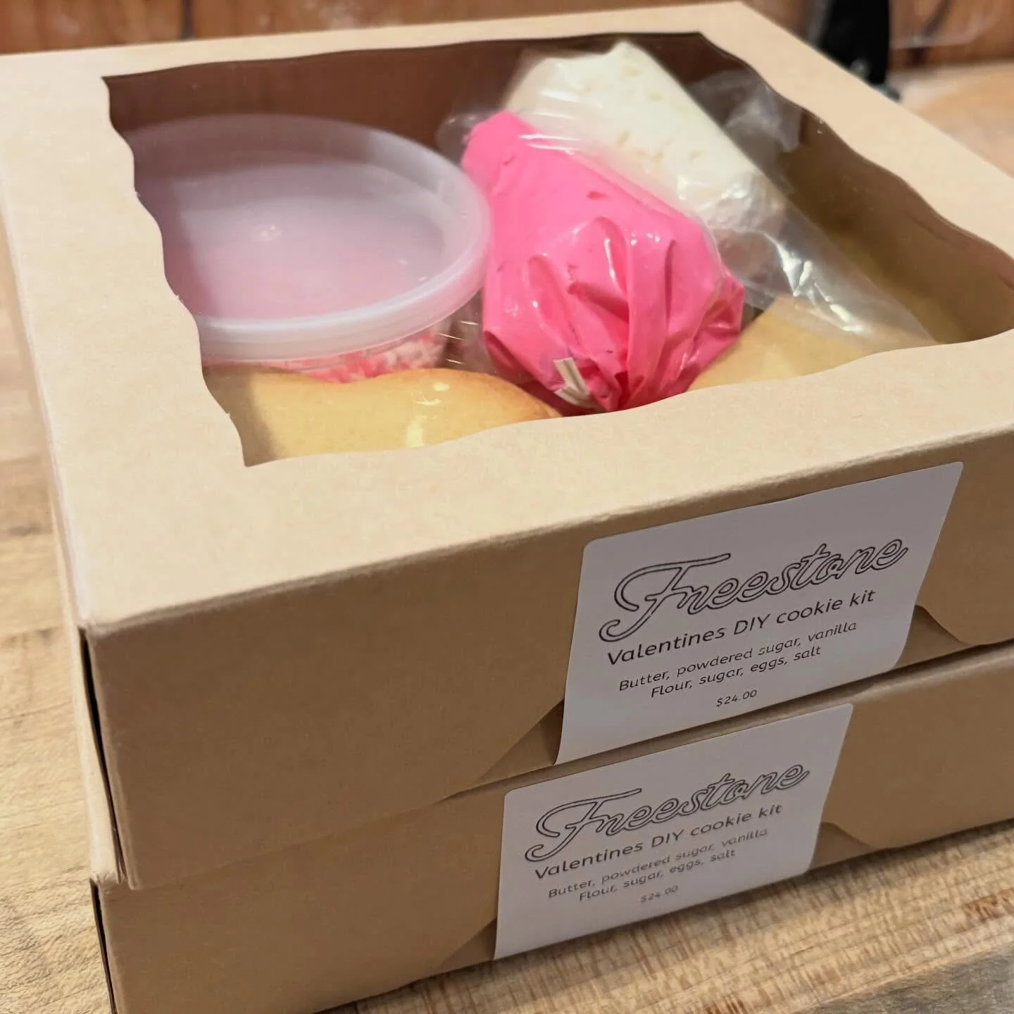 We have Valentines DIY cookie kits for you to take home and create your own beautiful frosted heart sugar cookies!! The perfect project for this weekend!😊💘💘💘