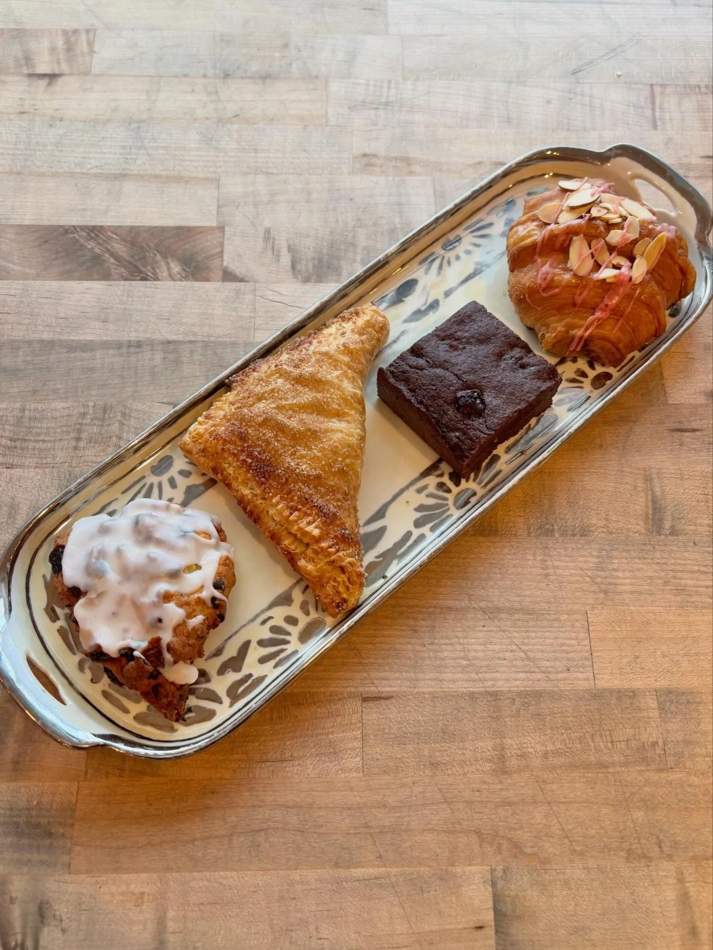 🍒 Our Twin Peaks week offerings! We have a cherry turnover, almond cherry croissant, cherry brownie, and chocolate cherry scone! 🍒 pair with a damn fine coffee!