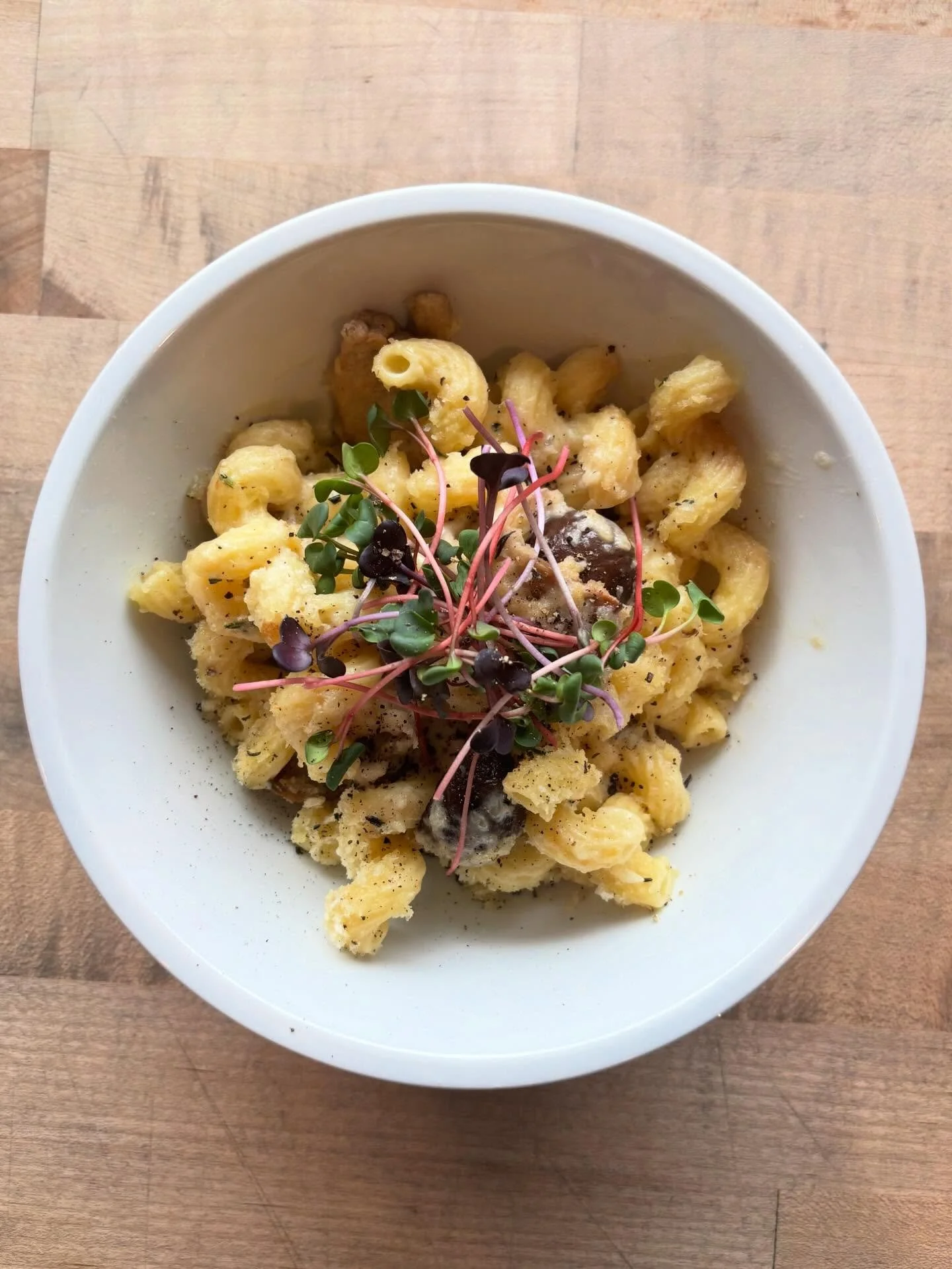 Truffle Mac and Cheese Pasta Bakes are 30% off at the shop today! Come grab one before they&rsquo;re all gone 🍄&zwj;🟫 🍝