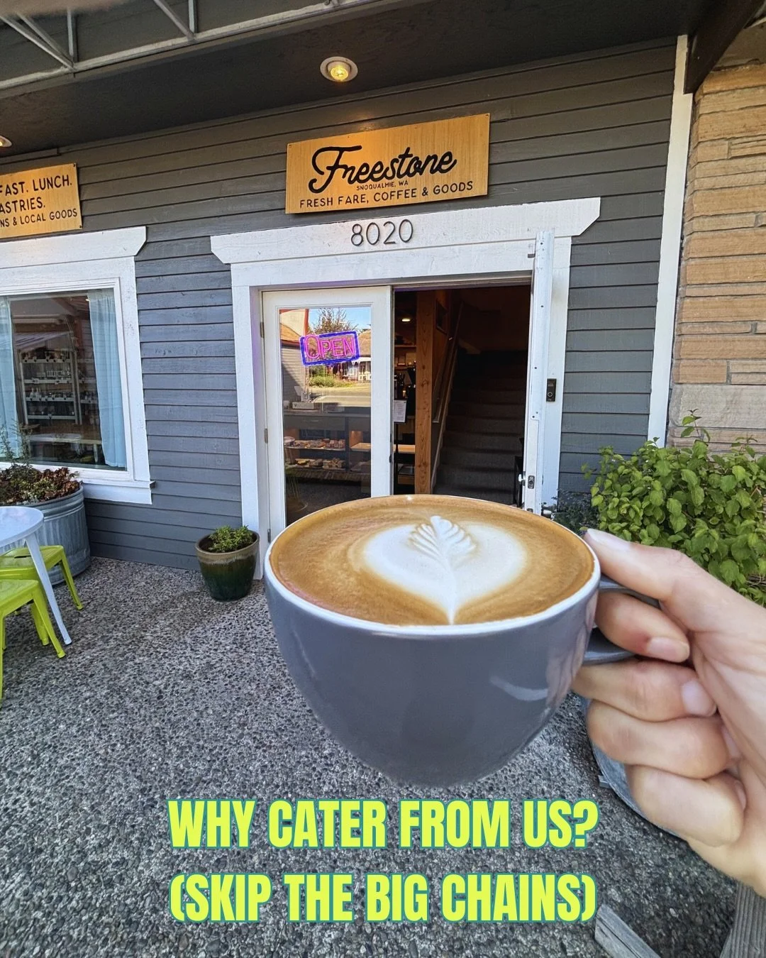 &ldquo;Why cater from us?&rdquo;
When you order from us, you&rsquo;re choosing fresh, real ingredients made by people who care. Every order is intentional, customized to your needs, and supports a small-town business that puts money back into the com