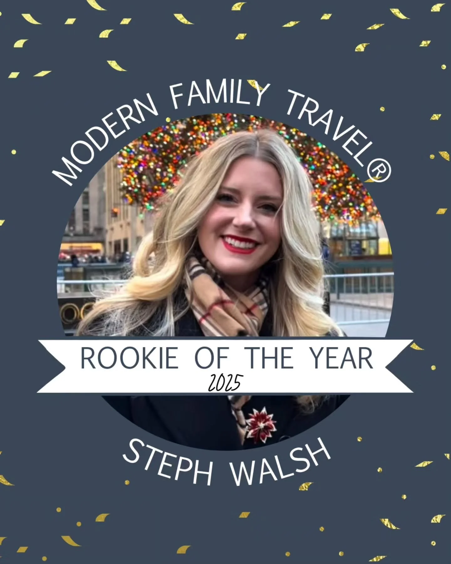 Congratulations to our 2025 Rookie of the Year, @steph_modernfamilytravel 🎉

This is awarded to an agent that has been with the agency up to a full year, who has shown outstanding achievement, commitment to learning, strives for growth, and overall 