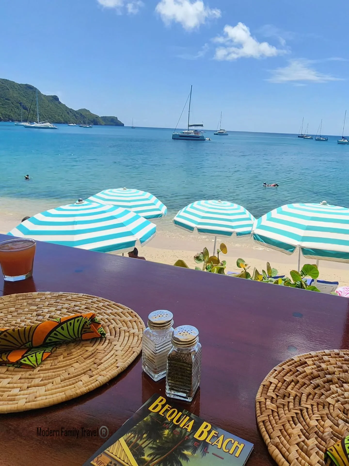 No filter needed for this lunch with a view 😍 Bequia is an island of St. Vincent and the Grenadines. This tranquil island is great for snorkeling, scuba diving, and sailing! ⛵️

Staying at Sandals Saint Vincent? Ask your travel advisor about excursi
