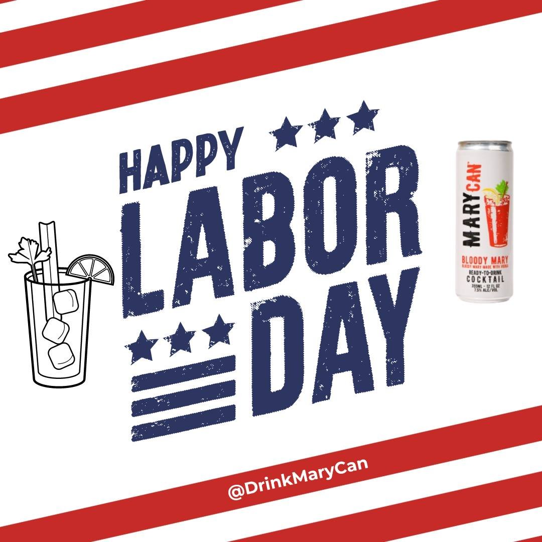 Happy Labor Day from MaryCan!

A special thank you to those who work hard everyday to help those in their community. We appreciate you and raise a MaryCan in your name!
.
.
#DrinkMaryCan #MaryCan #Bar2Table #BloodyMary #BloodyMaryCocktail #BloodyMary