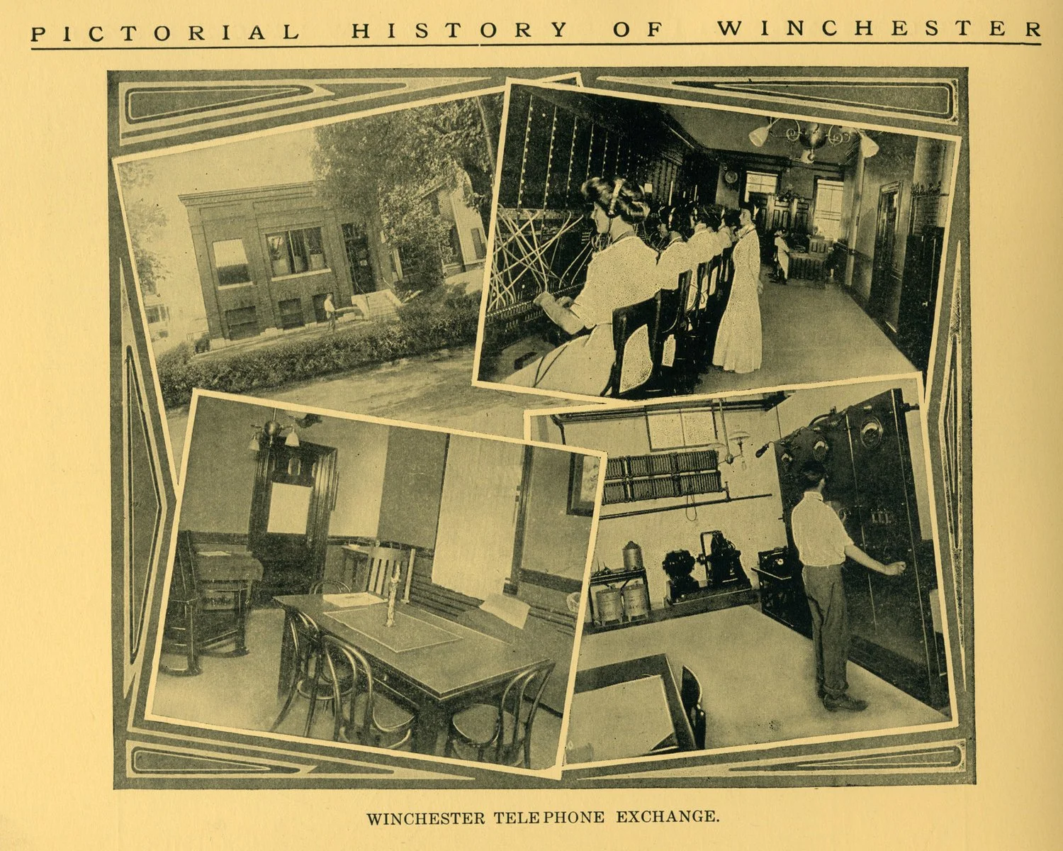 Photographs from the Town Archives Poster of the Winchester Telephone Exchange 1906 opening day.