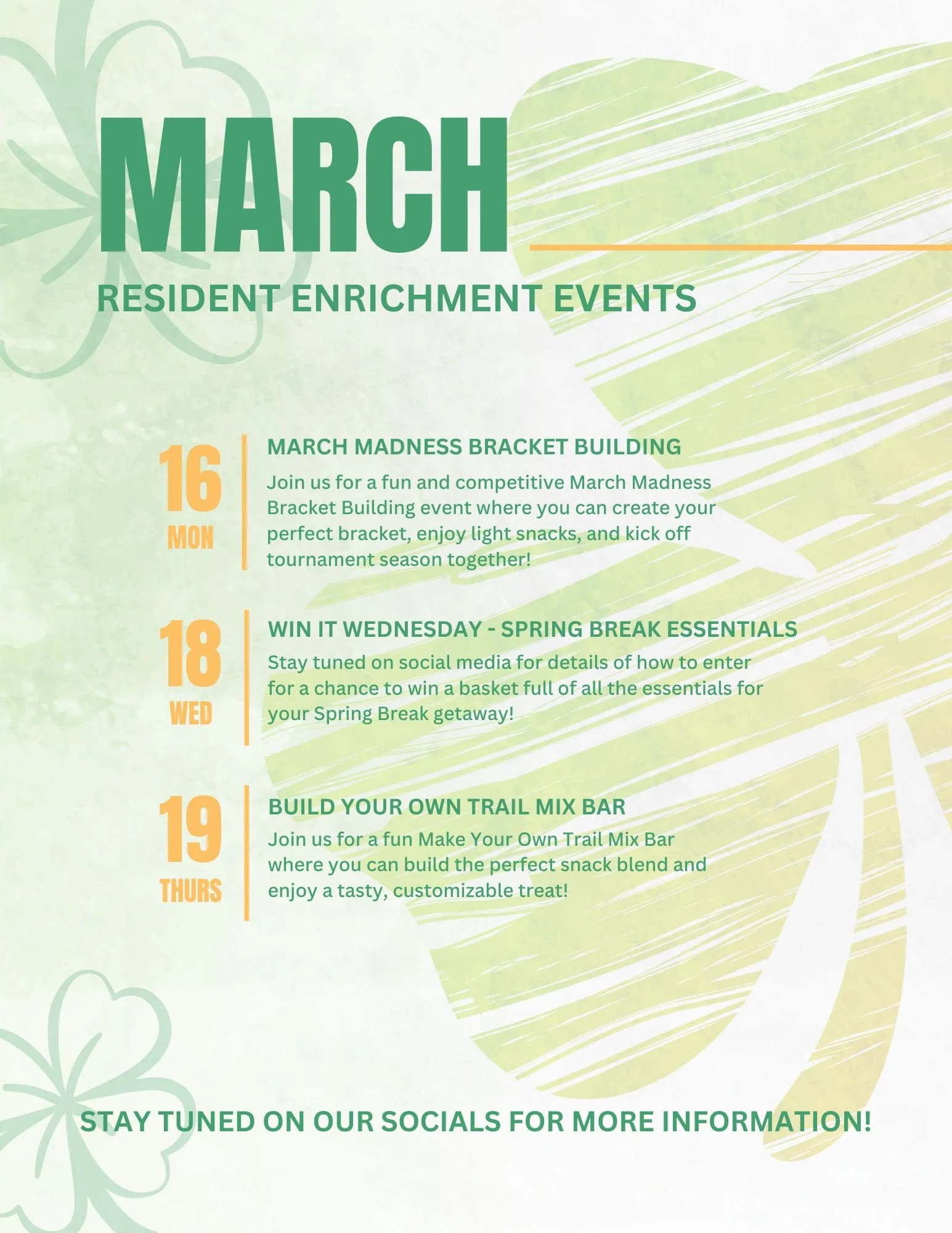 Join us for our March events!
