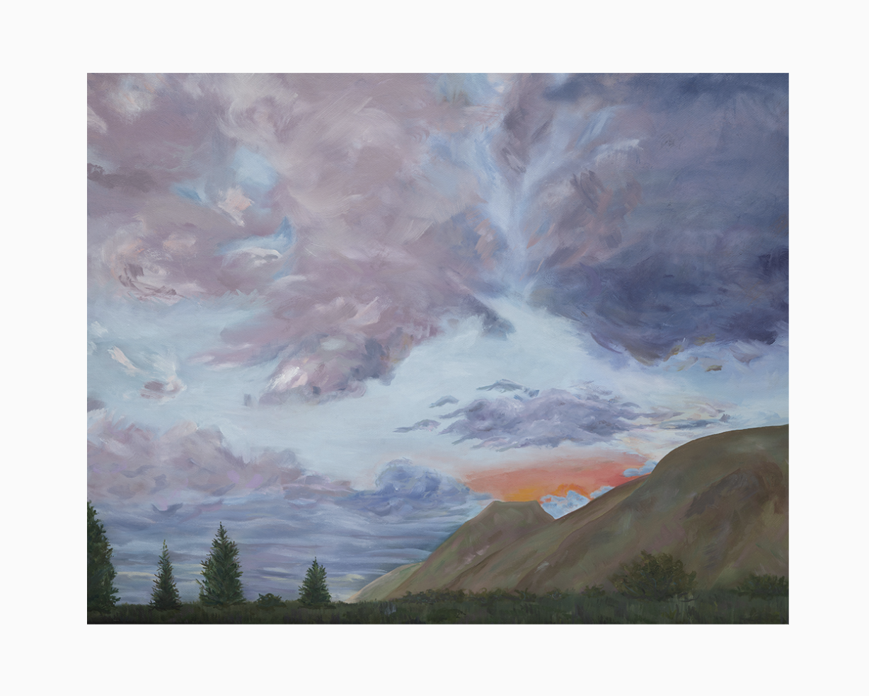 Lavender Skies | Oil on canvas | 2024 | 16 × 20 in  | Galerie Esme
