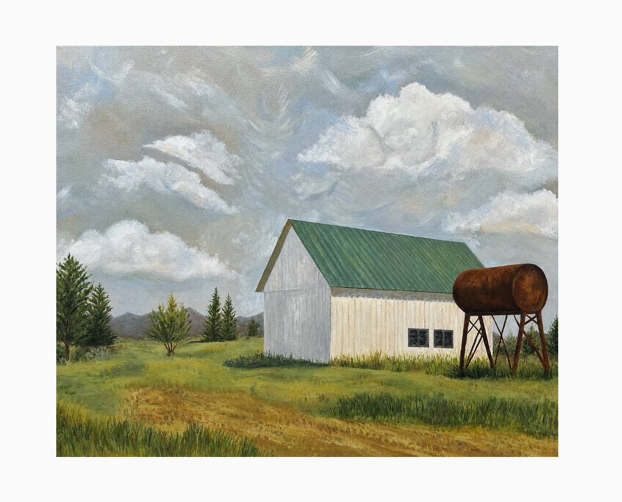 Charlie's Barn | Oil on canvas | 2025 | 20 × 24 in | Sold