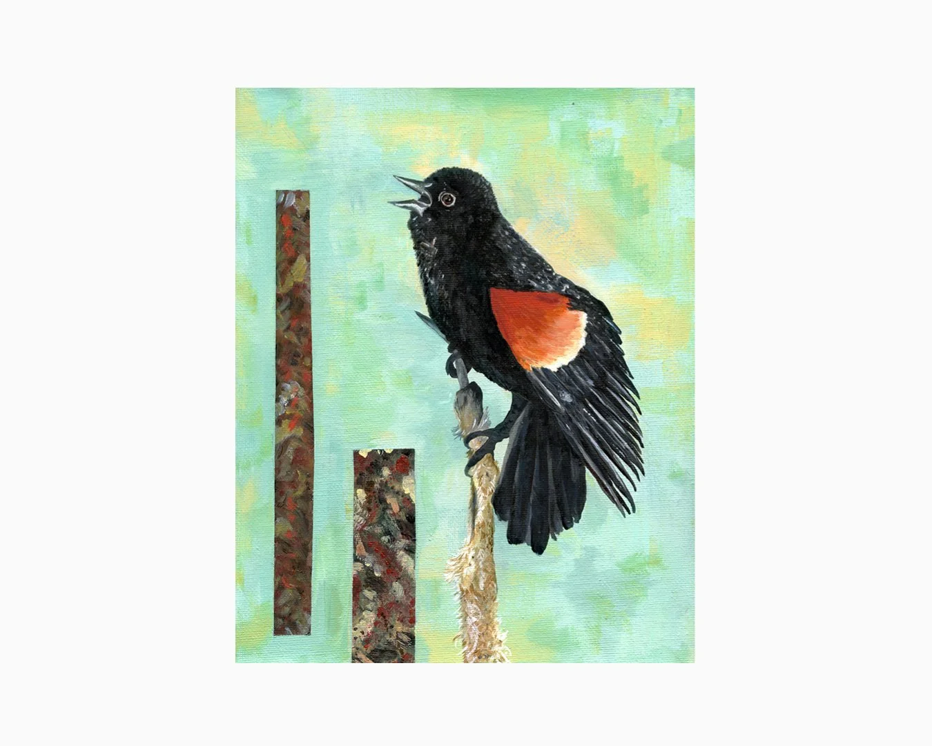 Red Wing Blackbird | Oil on canvas | 2024 | 8 × 10 in | Sold