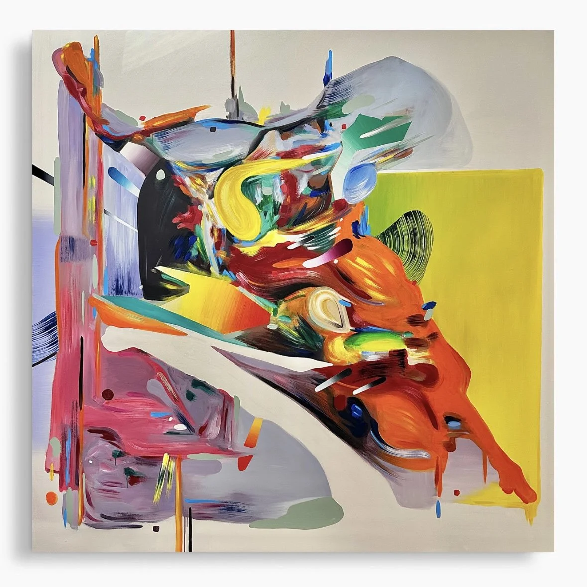Julija Jankelaityte Idea in Motion, 200x200cm., acrylics on canvas. Sold in 2024, €7000.jpeg
