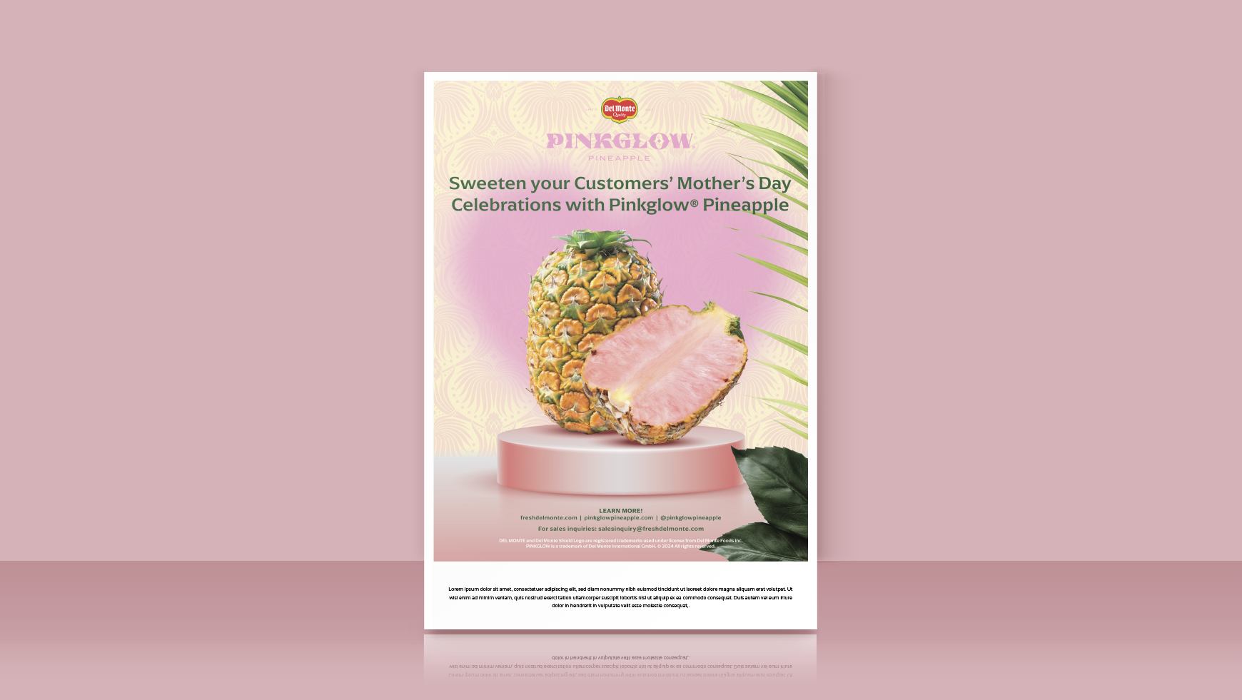 Del Monte Pinkglow Pineapple & Fresh Del Monte Campaigns