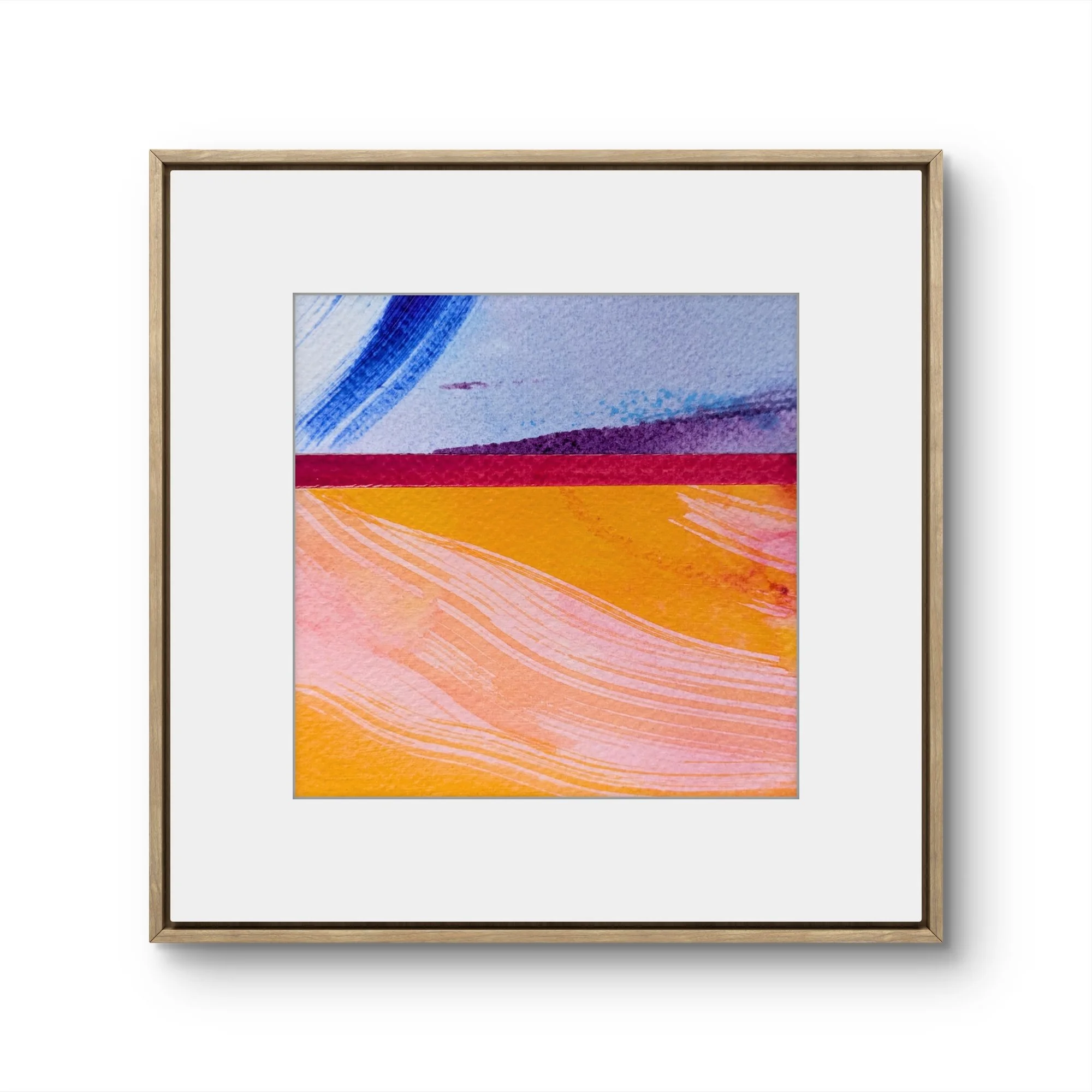 Abstract collage with layered acrylic paint and expressive marks on watercolor paper by Anna Mar