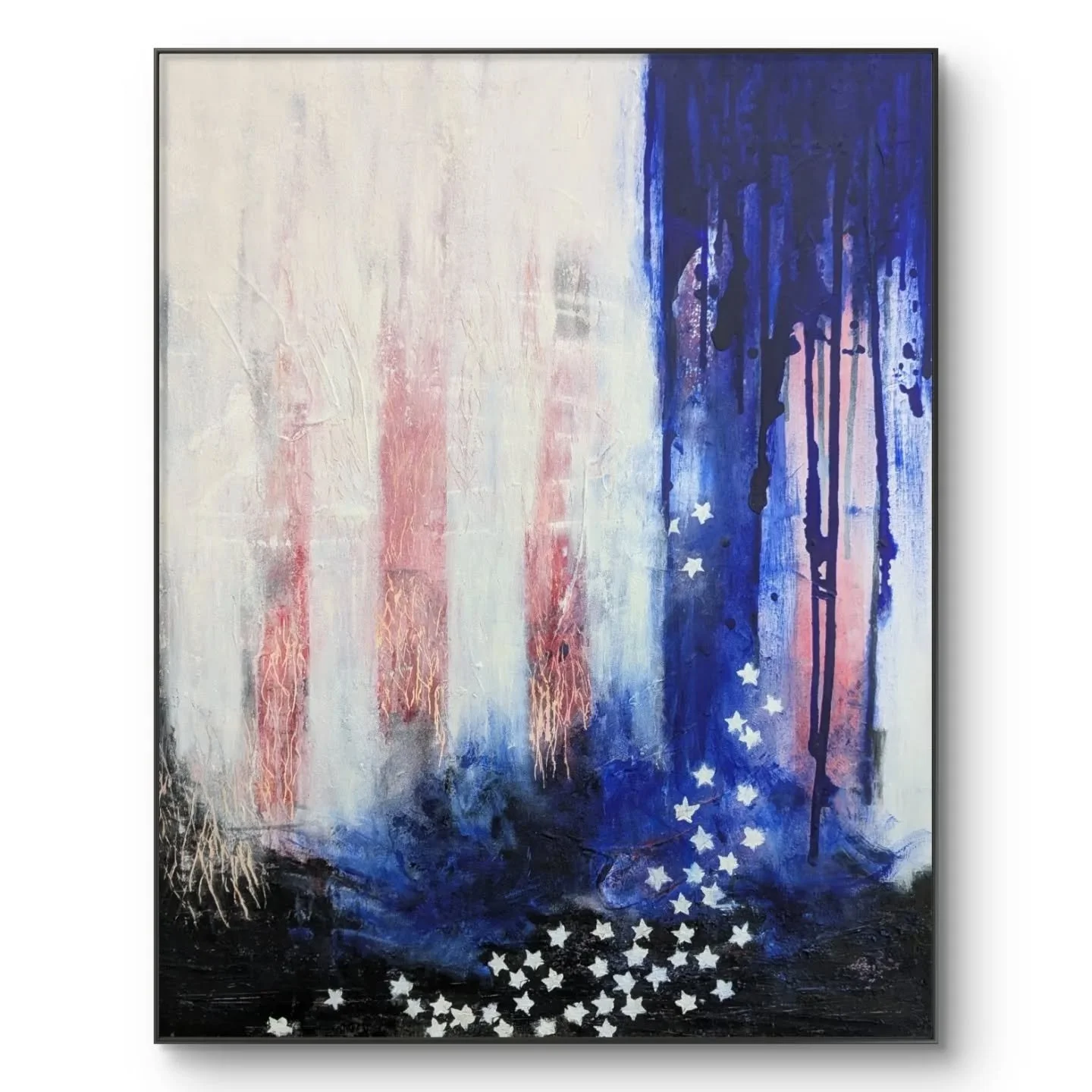 The Day the Stars Have Fallen l 30" x 36"

Acrylic, carborundum, plaster and sand on canvas.

#contemporaryart
#stopviolence
#humanityfirst
#nowar
#artagainstwar