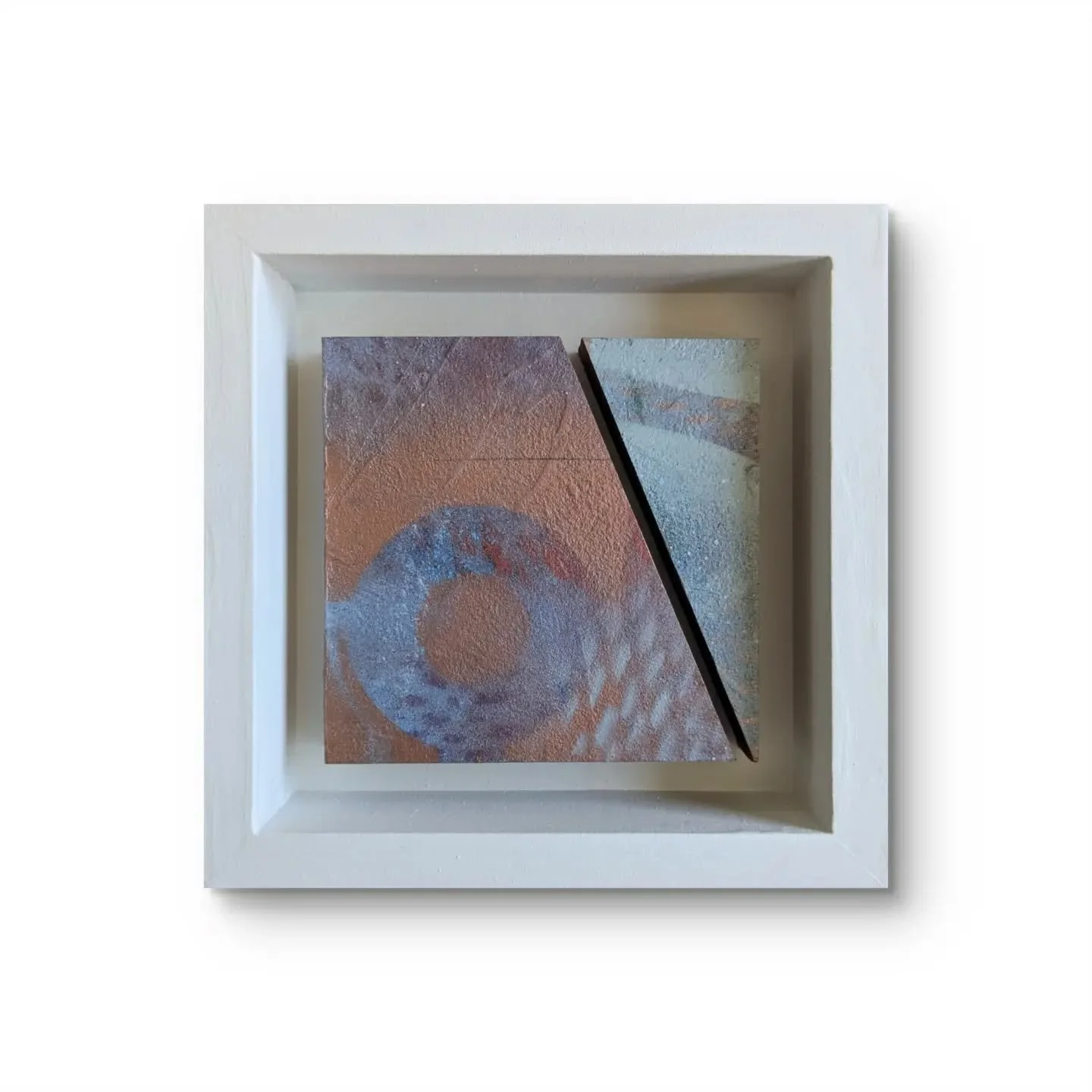 Spaces 1 l 6" x 6"

Acrylic, Flashe vinyl paint, and enamel spray on hand-cut wood composition mounted in a cradled panel.
 
A portal.
An ongoing exploration.
Where an idea is born out of nothing.
Where we constantly discover and reinvent o