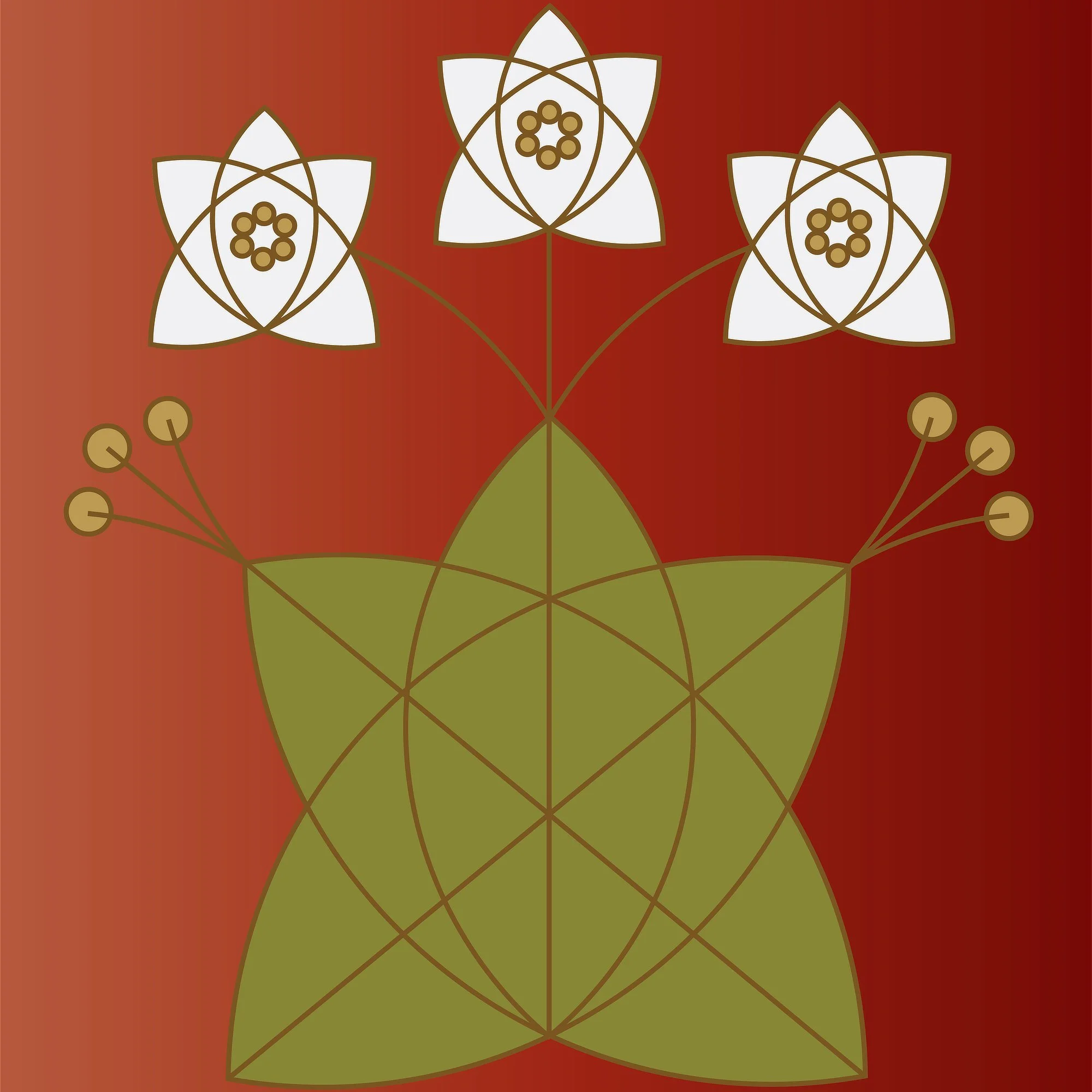 Digital art illustration of the Tribe of Reuben, The Mandrake Flower, from the 12 Tribes Art collection by Anna Mar Art.