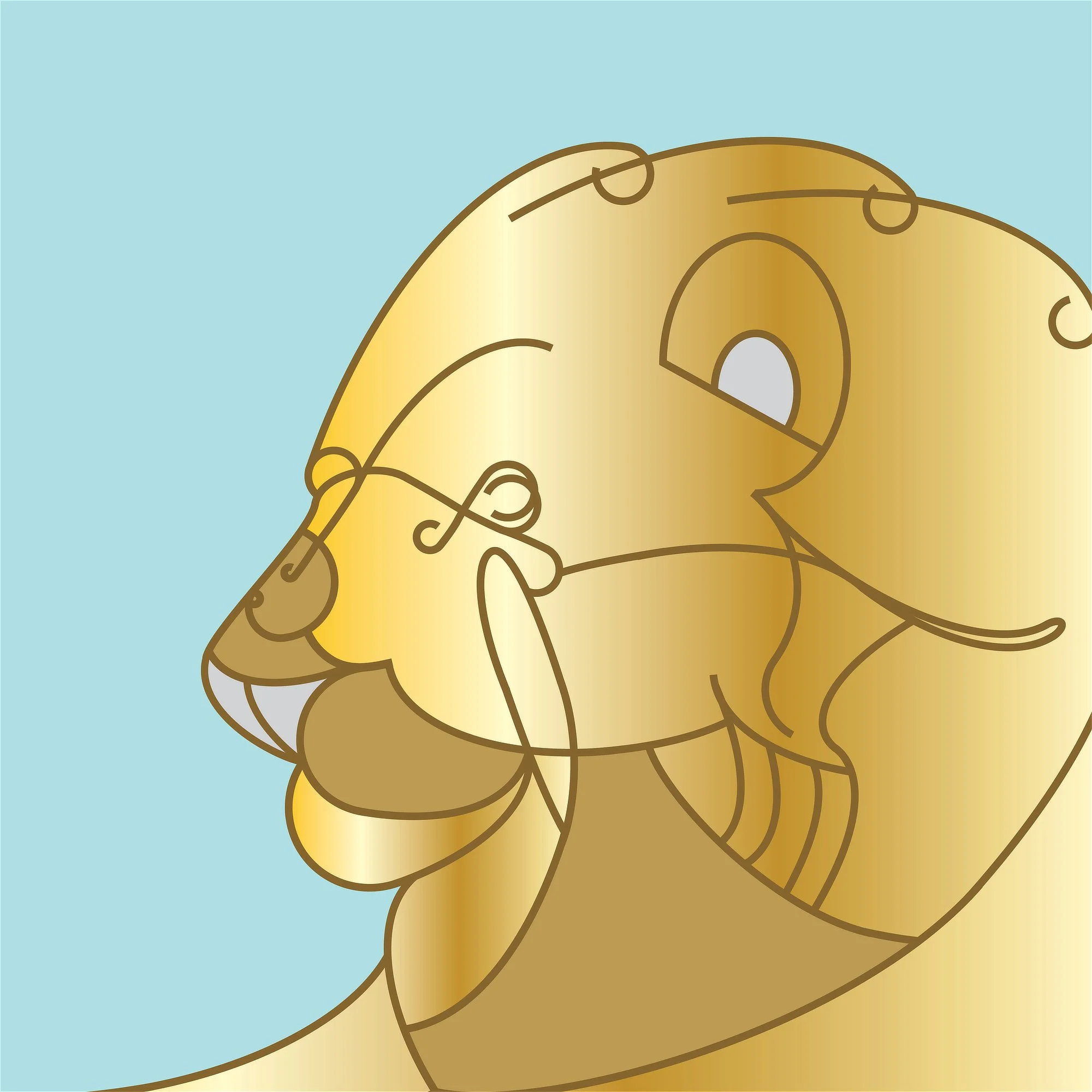 Digital art illustration of the Tribe of Judah, the Lion, from the 12 Tribes Art collection by Anna Mar Art.