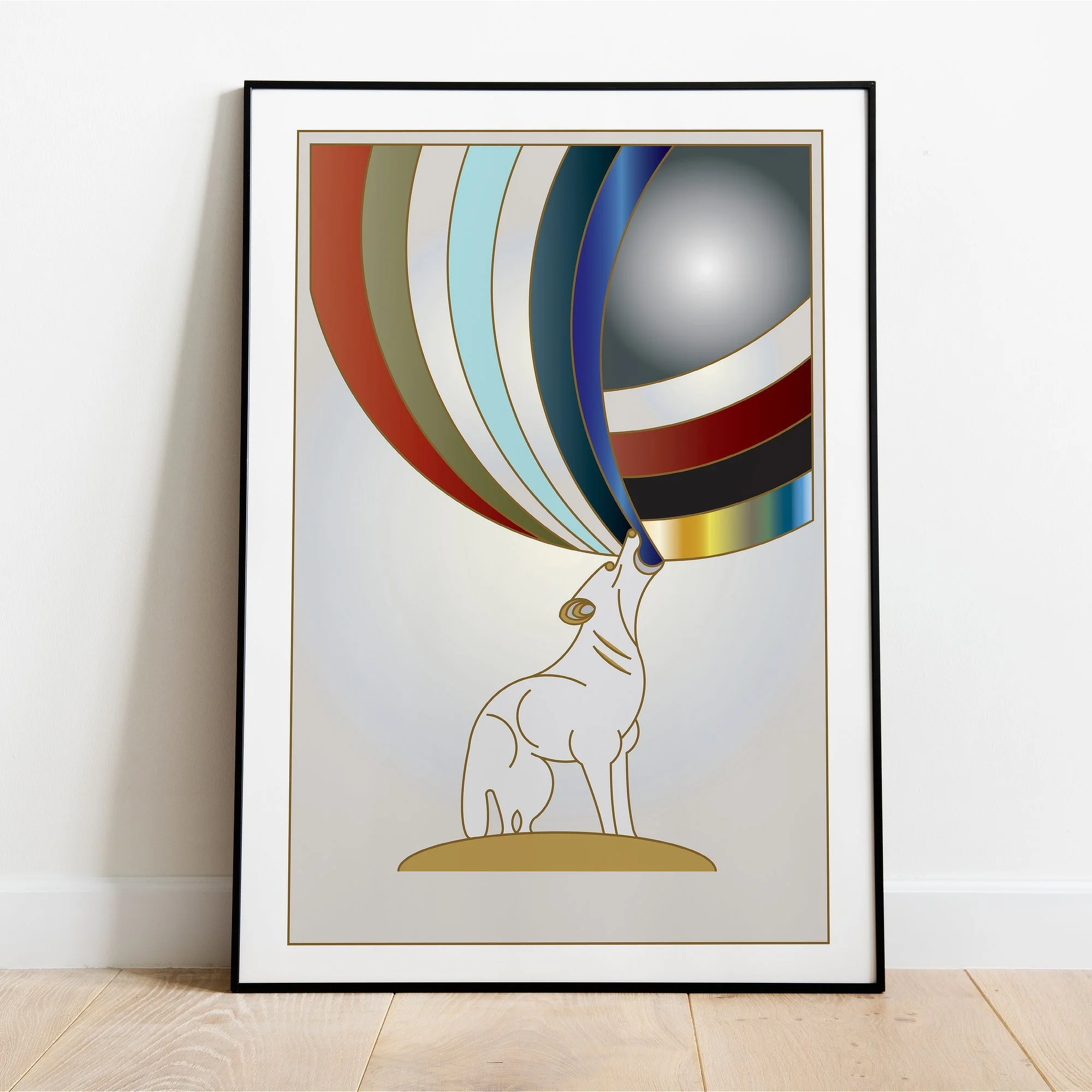 Digital art illustration of the Tribe of Benjamin, the Wolf, from the 12 Tribes Art collection by Anna Mar Art.