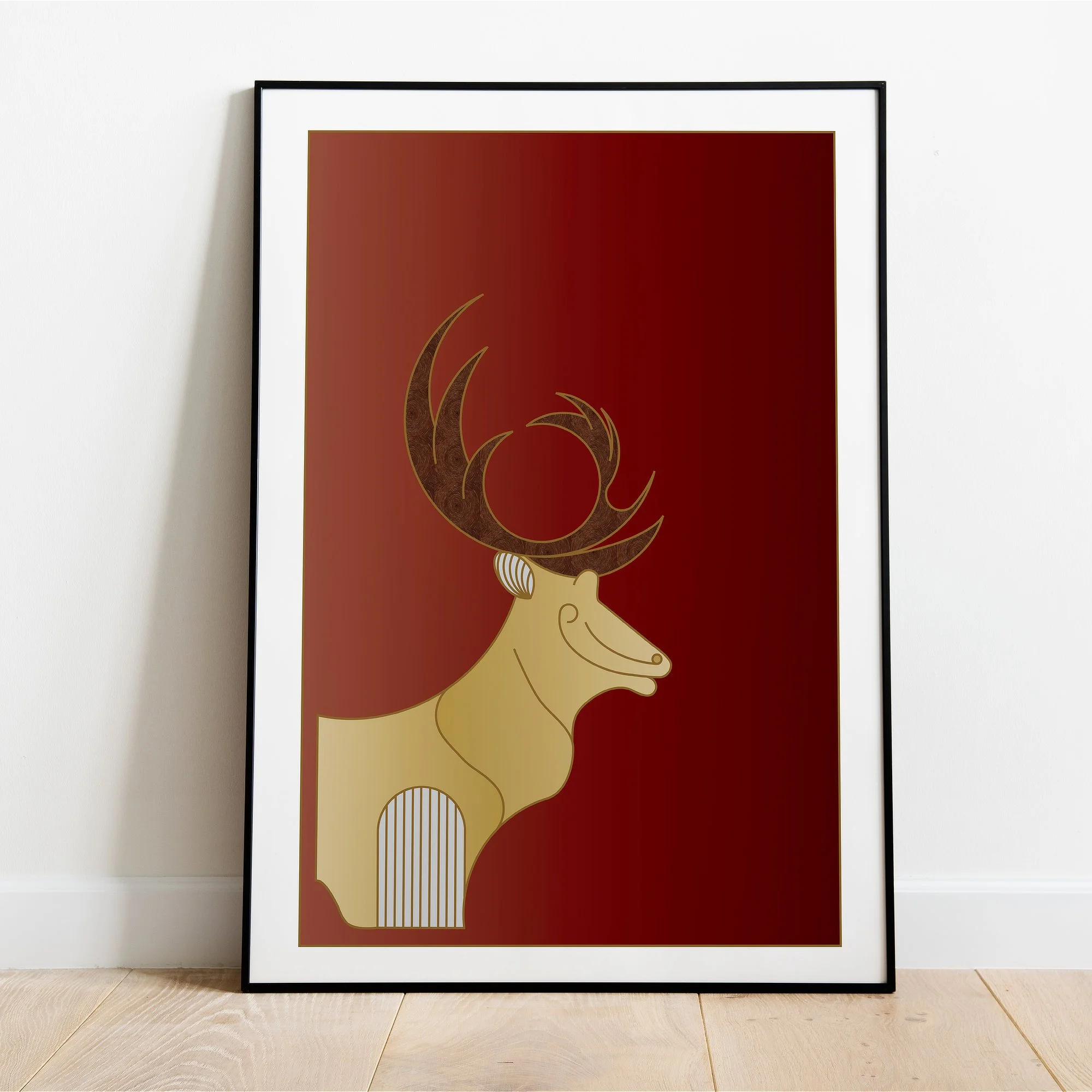 Digital art illustration of the Tribe of Naphtali the Stag, from the 12 Tribes Art collection by Anna Mar Art.