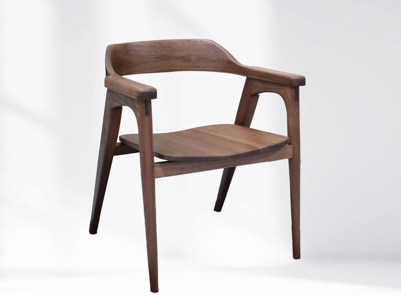 Edward Selig - Walnut Strip Bent Study Chair