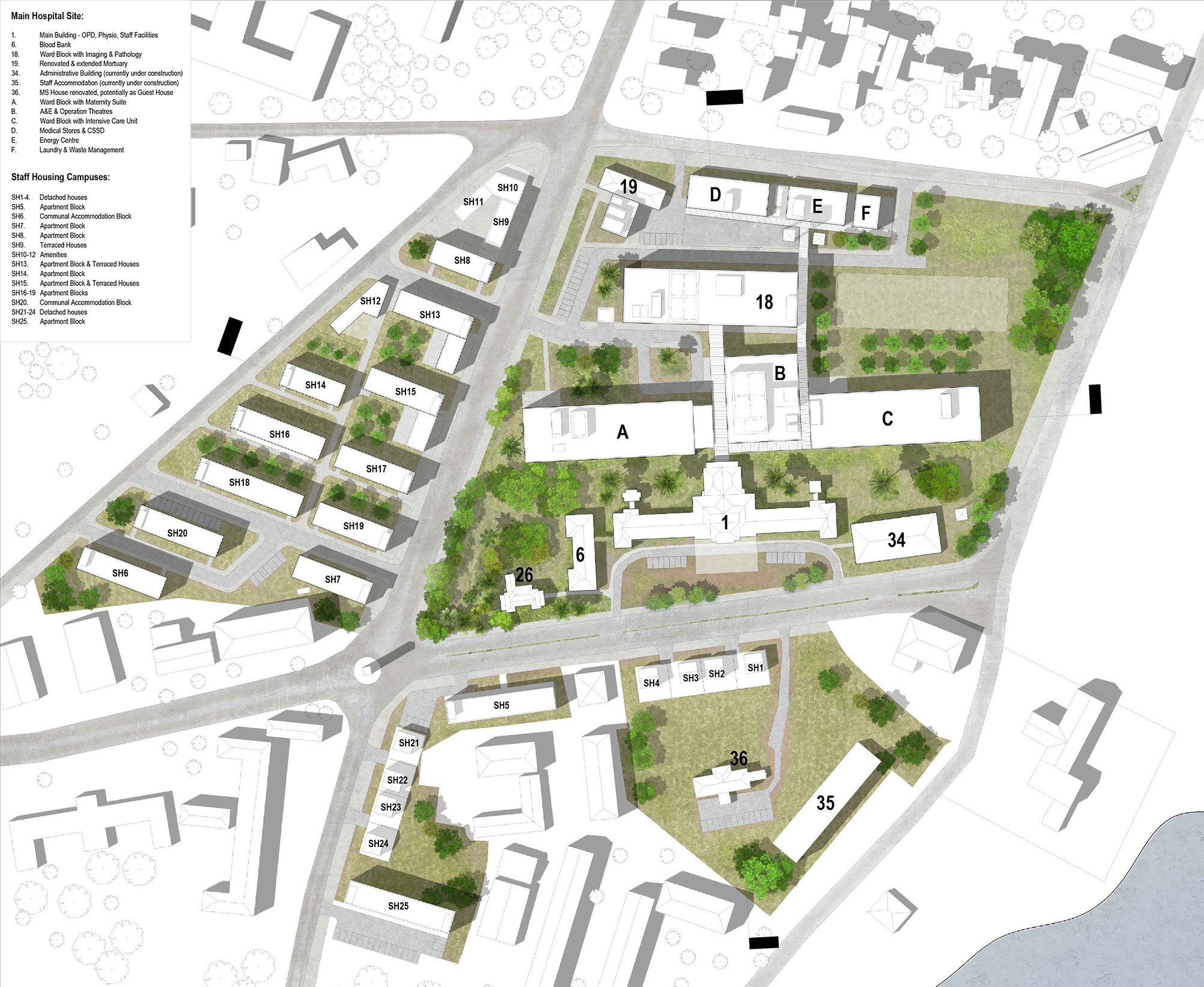 Proposed masteplan for Sittwe Hospital