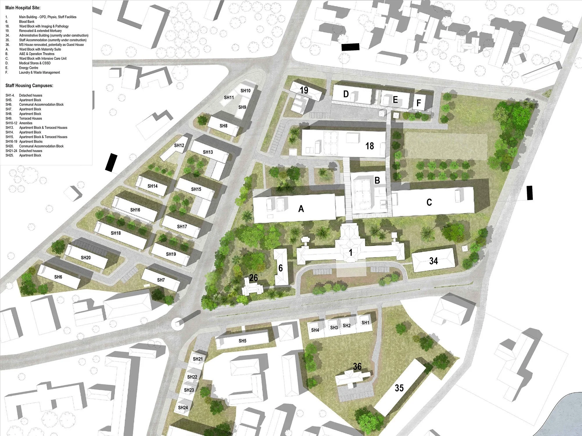 Sittwe General Hospital Masterplan, Myanmar
