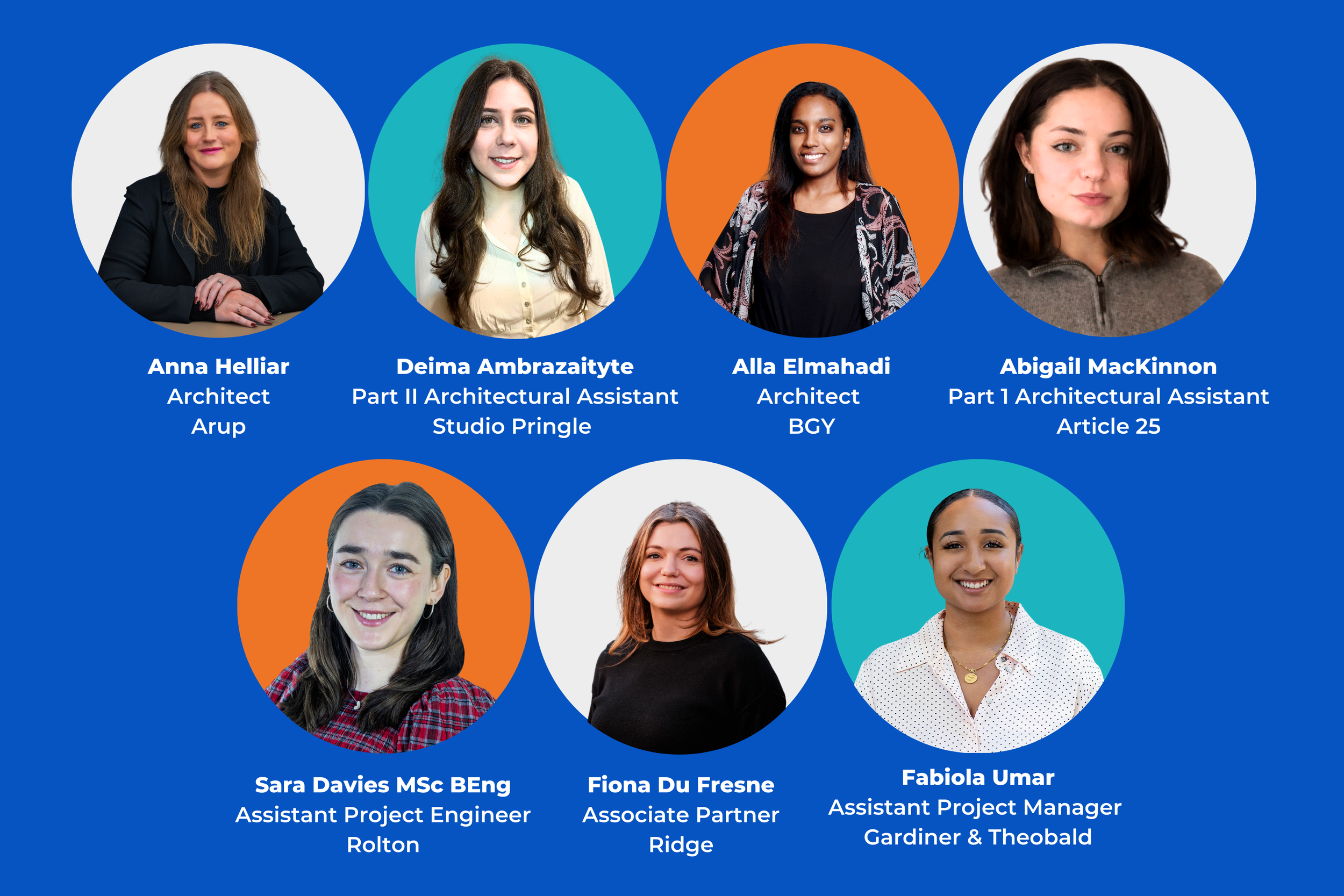 Seven NextGen Board member headshots, names and job titles