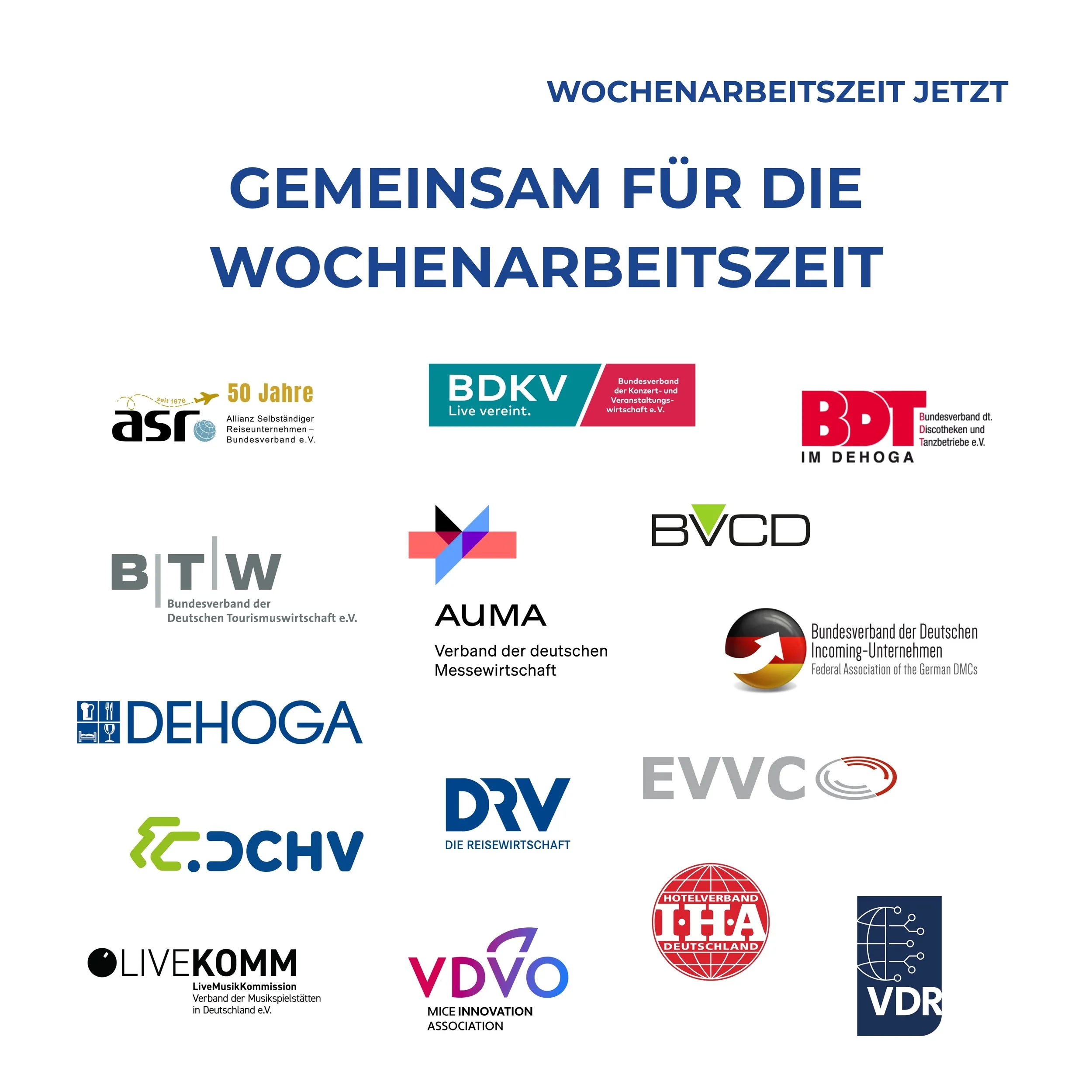Mehr Flexibilität für Betriebe und Beschäftigte: Breites Verbändebündnis fordert Wochenarbeitszeit