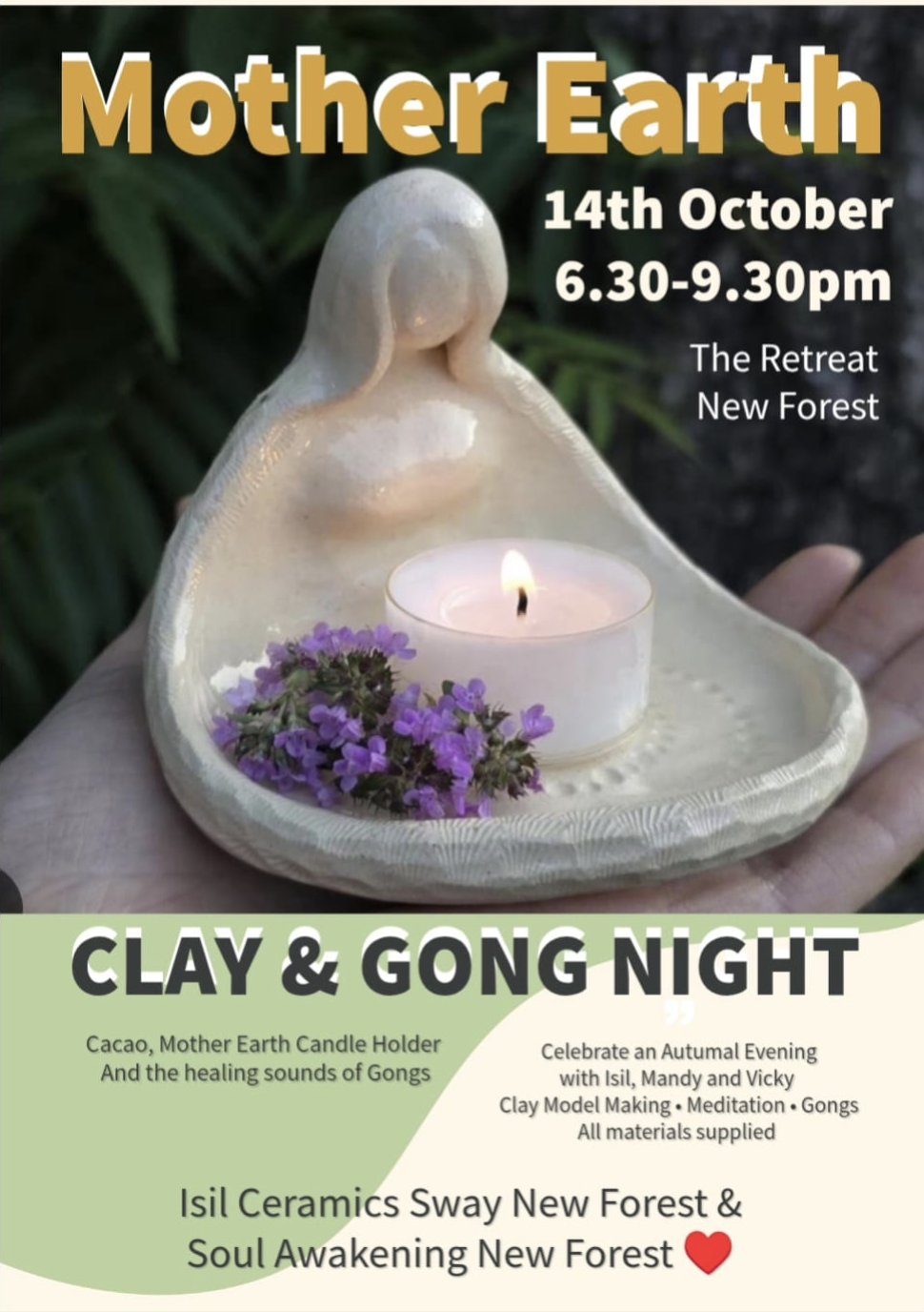 MOTHER EARTH • CLAY • CACAO • GONG 🌿🕯️