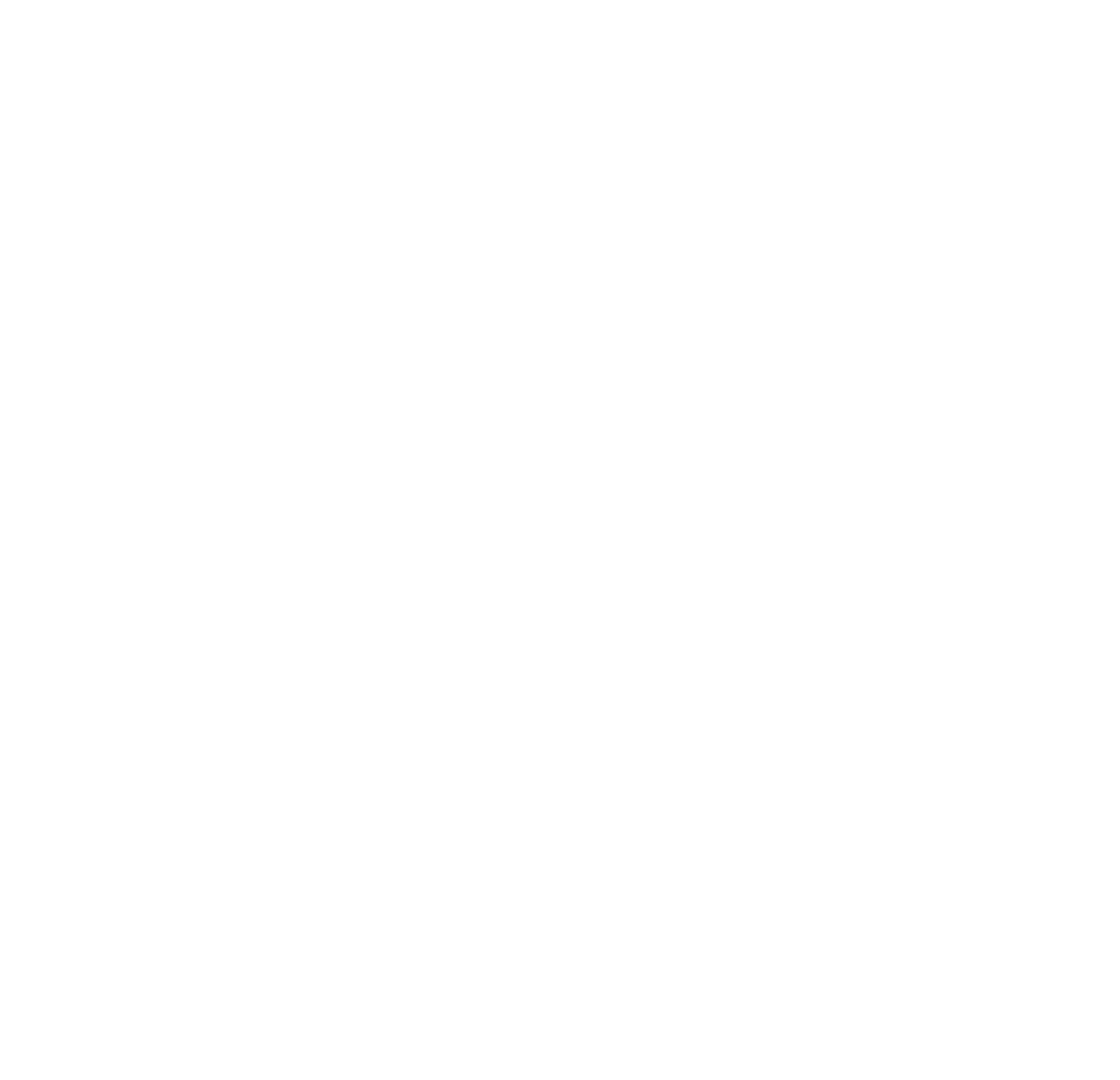 Outline of two crossed golf clubs with a golf ball between them.