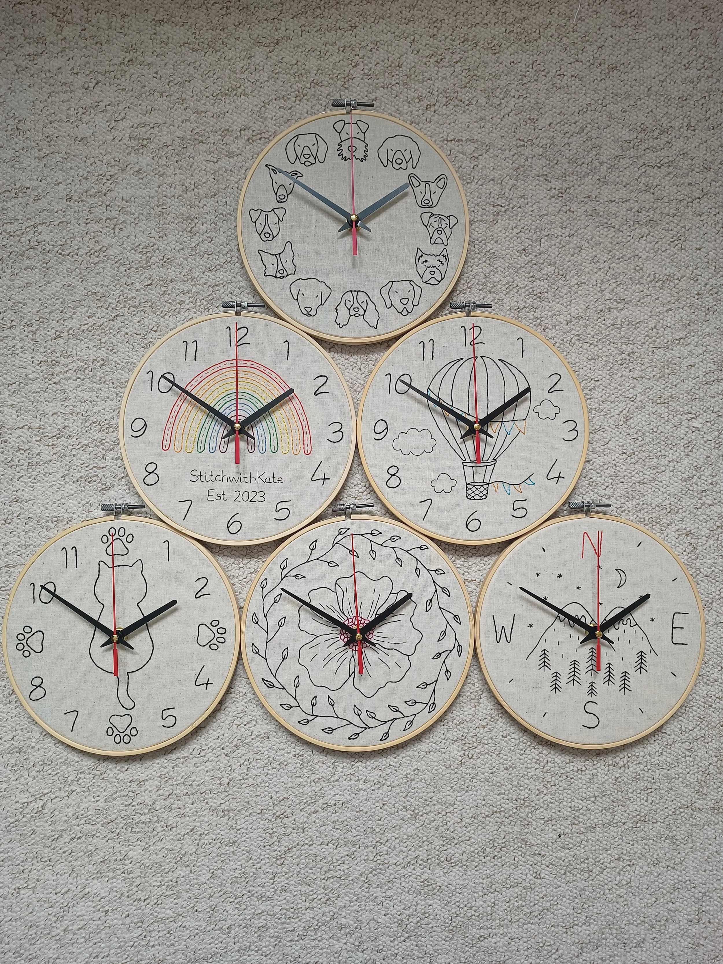 Embroidered Clock