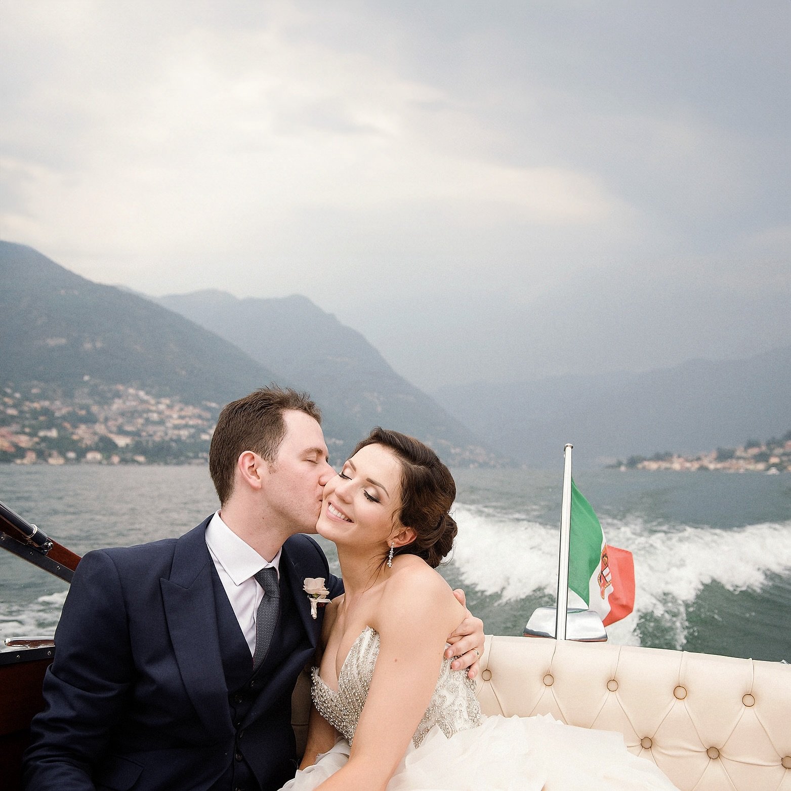 The Italians really know how to bring some wow to your wedding. On the lake in Como Italy.