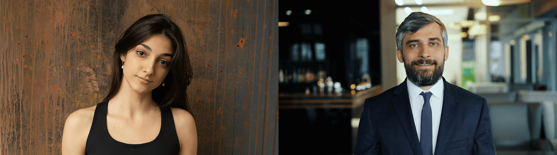 Two presenters in different on-camera outfits showing that professional wardrobe choices can vary by role, context, and audience