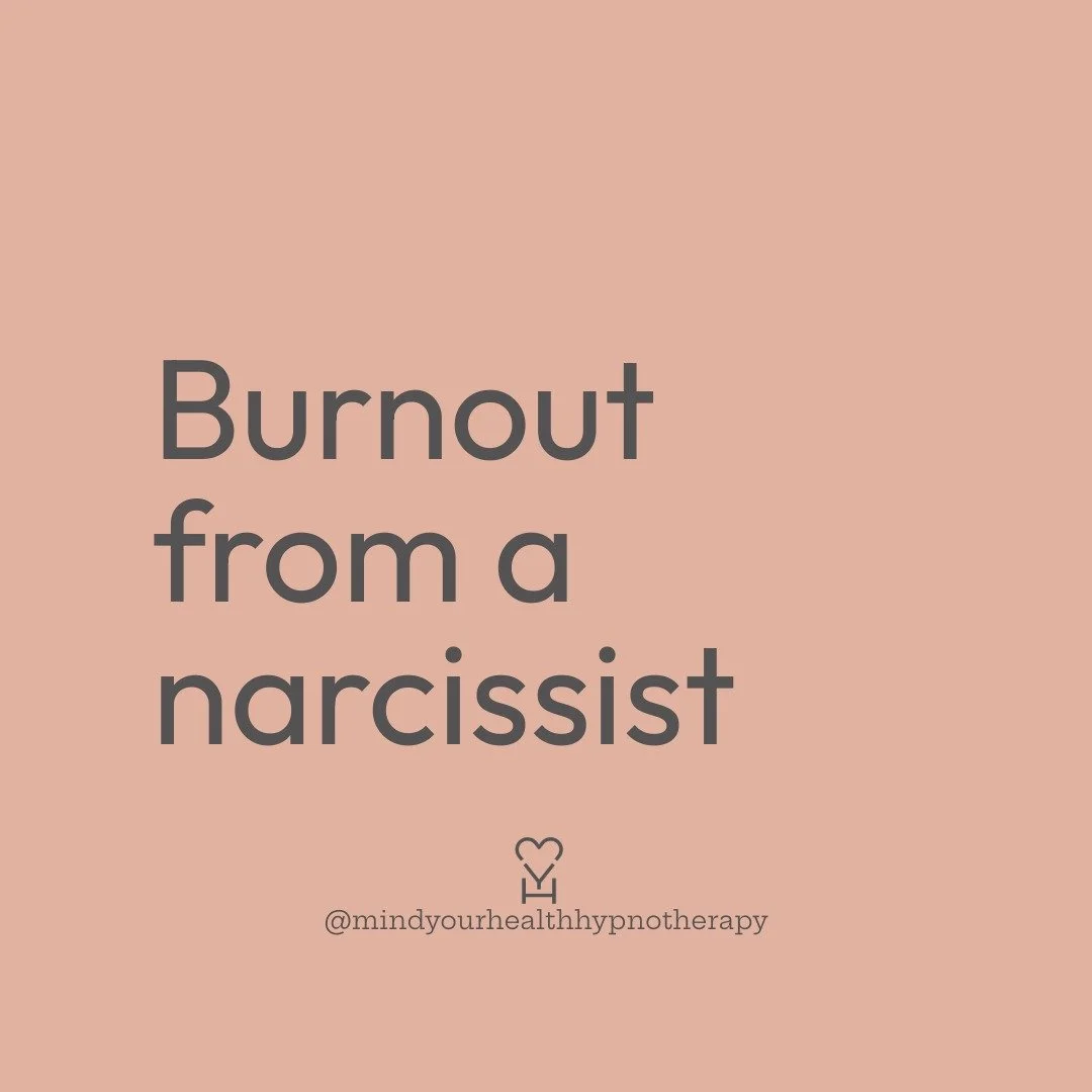 🧠 Burnout caused by a narcissistic relationship isn&rsquo;t just &ldquo;being tired.&rdquo;
It&rsquo;s a full-body and mind shutdown caused by constant emotional strain.

Through hypnotherapy, CBT, and ACT-informed approaches, we can:
🌿 Quiet the a
