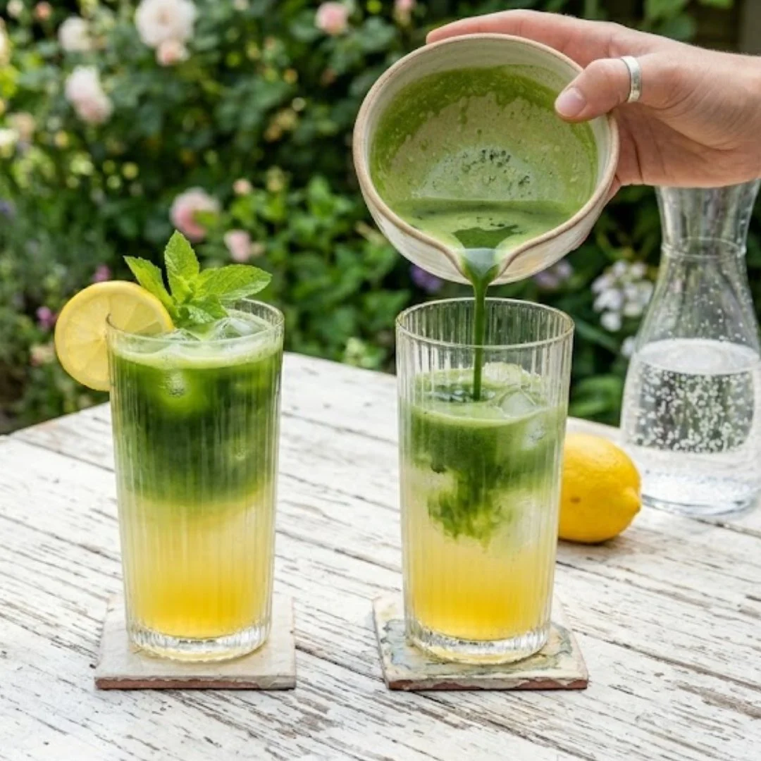 Sparkling Matcha Lemonade