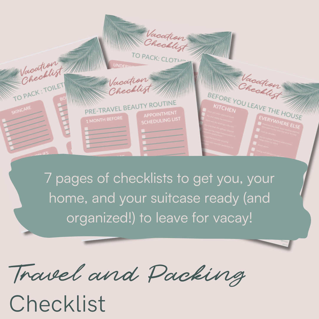 Travel and Packing Checklist — Organized Overall