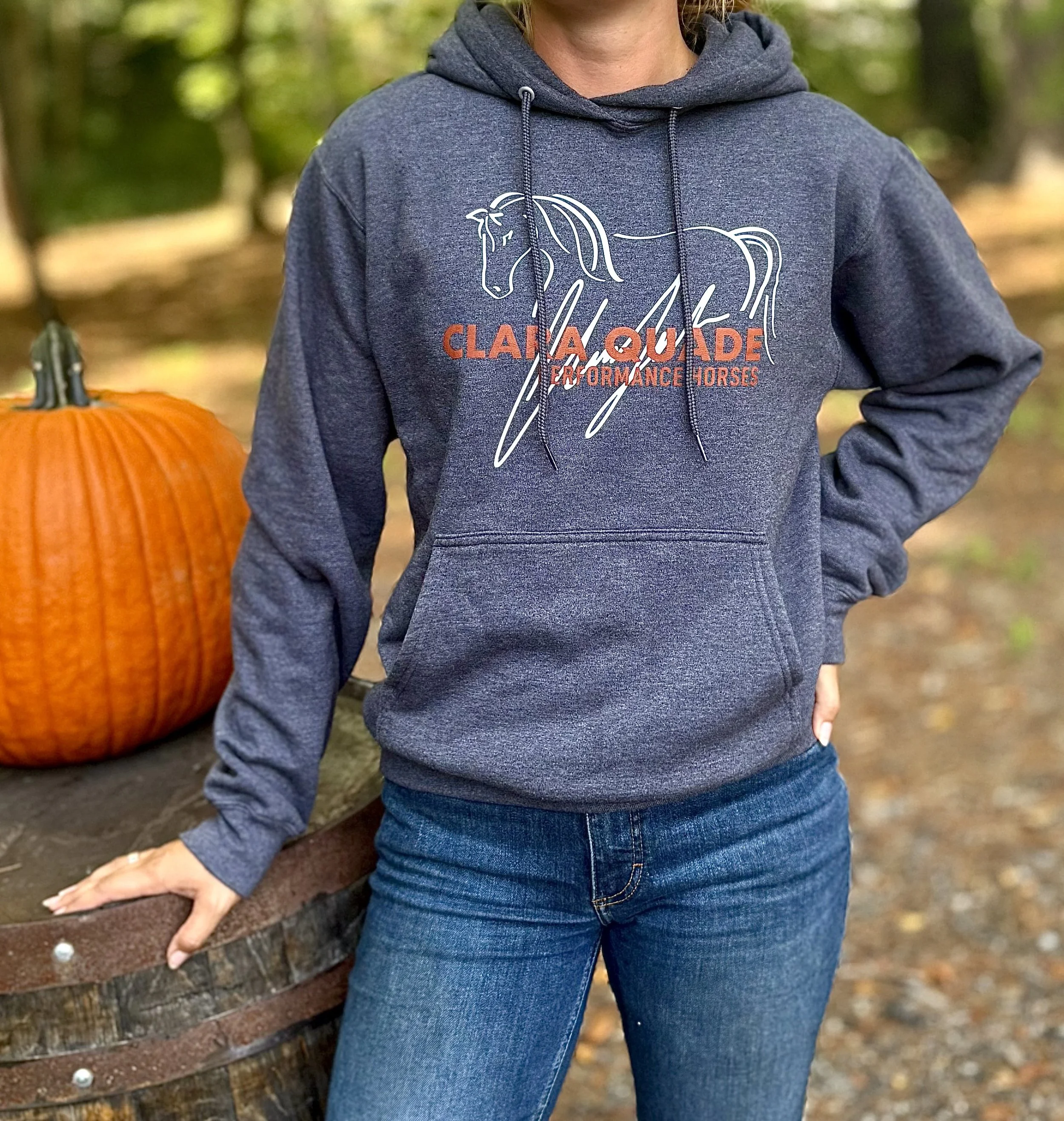 Heather & Burnt Orange Hoodie