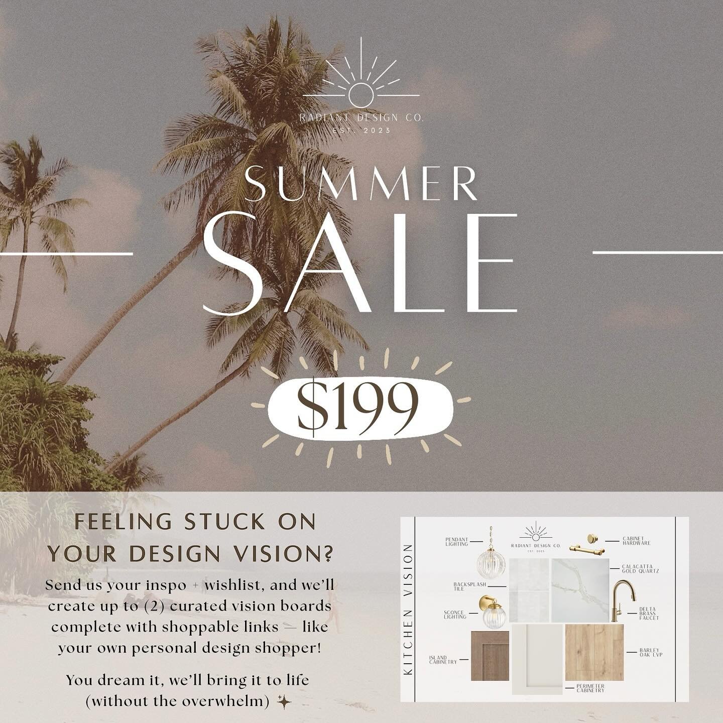 𝔽𝕦𝕟 𝕗𝕒𝕔𝕥: WE. LOVE. SUMMER. ☀️ So much that we want to celebrate it by offering a limited time special&mdash; just for you!

If you secure your spot between 6/23-6/27&mdash; we&rsquo;ll be your personal shopper for just $199! This is the PERFE