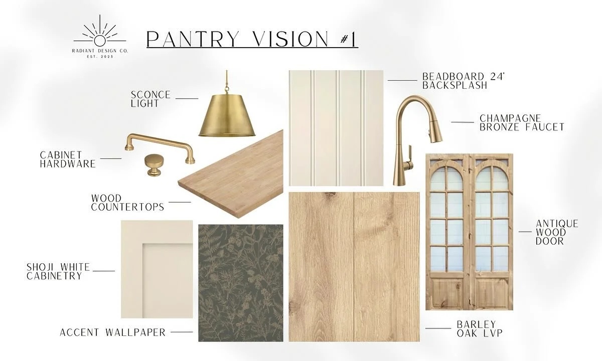 Some early ideas coming together for the sweetest clients building their forever home 🤍 Starting off strong with this dreamy little pantry. The kitchen is even prettier&mdash;so stay tuned!

Builder 🔨: @koda_construction