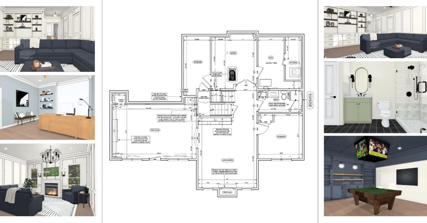 They had us at &ldquo;mini megatron in the man cave&rdquo; 😲 This basement remodel is without a doubt going to be their new favorite spot in the house. Which room is your fav?

Builder: @bradfordbuilt