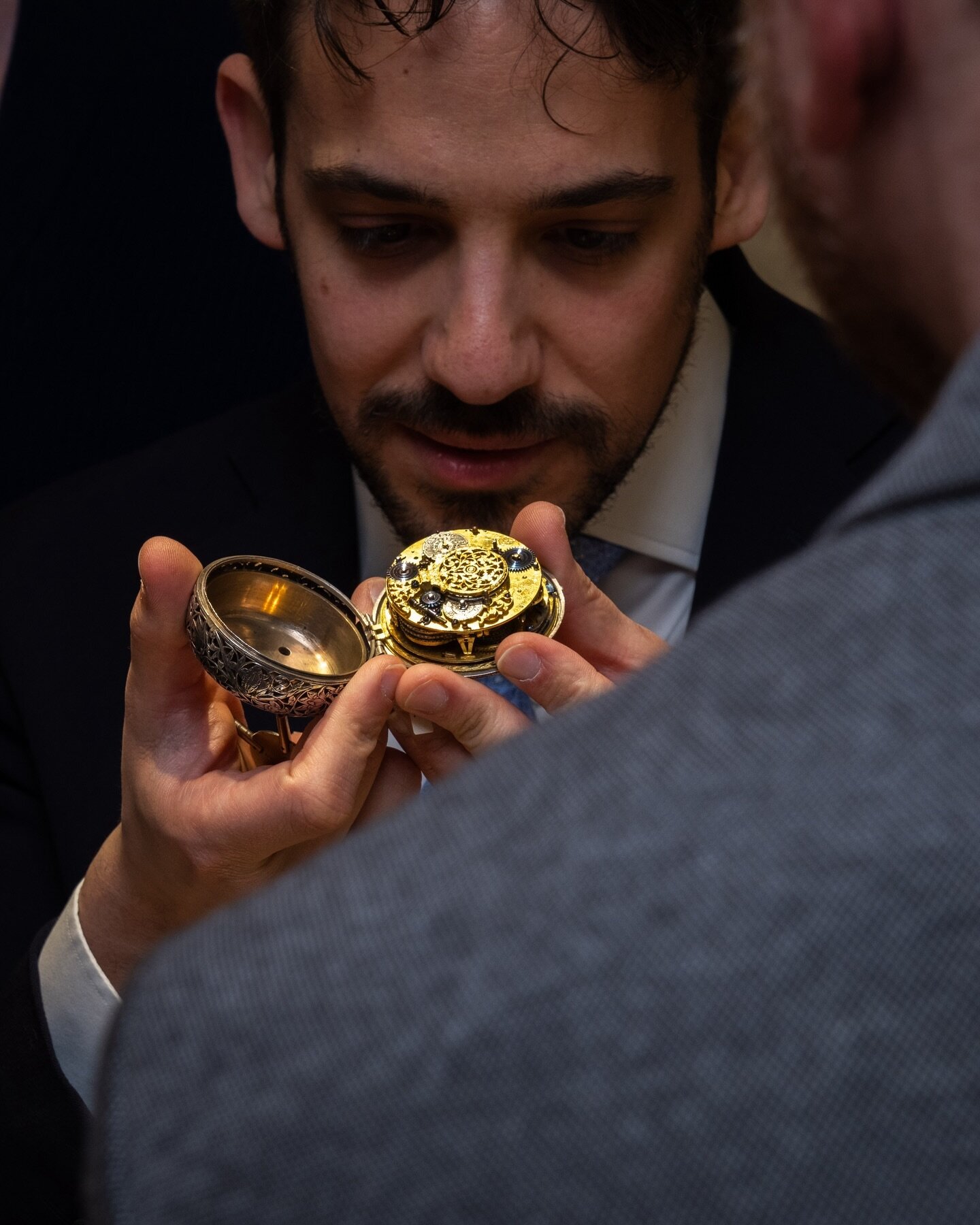 Getting around to sharing some pics from recent events. Here&rsquo;s one @somlo_london with Daniel sharing some early pocket watches. Certainly not to my usual taste, but this picture highlights the passion that we all have and that the term &ldquo;W