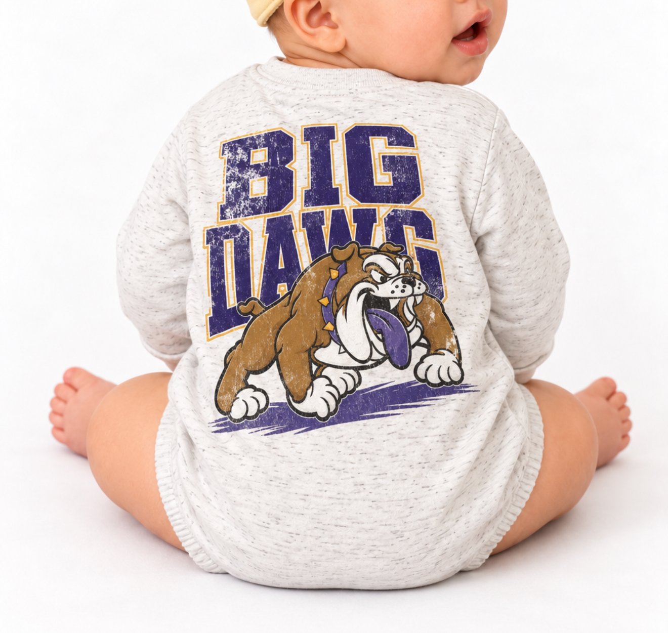 "Big Dawg" Organic Cotton Baby Bubble Romper
